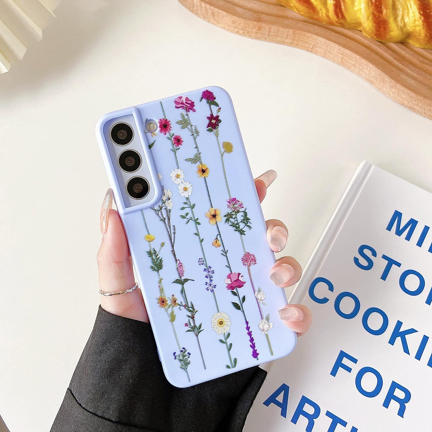 ZTOFERA Floral Case for Samsung Galaxy S21 plus 5G,Cute Flower Pattern Case for Girls Women,Flexible Silicone Protective Slim Shockproof Bumper Phone Cover for Samsung Galaxy S21 Plus,Purple  ZTOFERA   