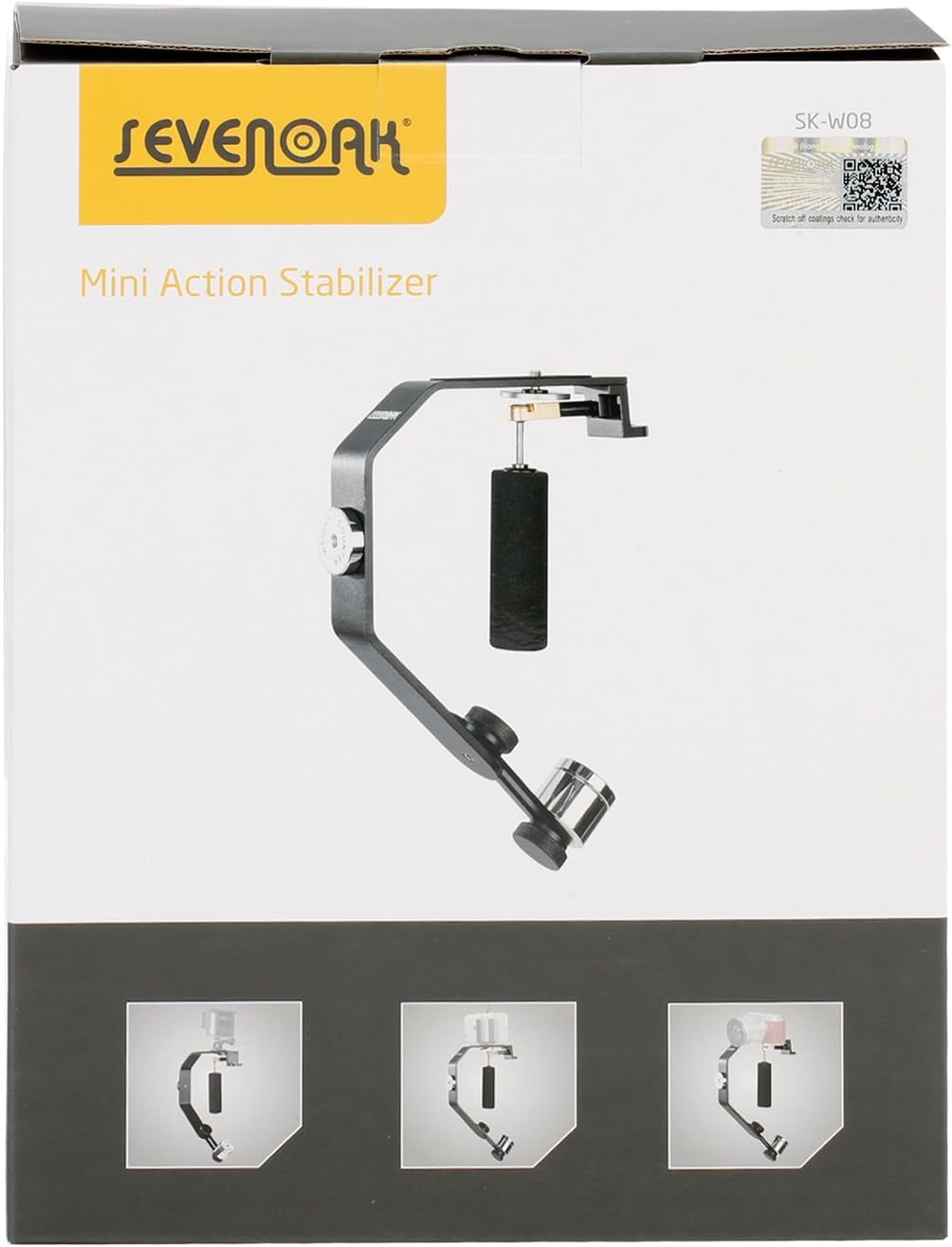 Sevenoak SK-W08 Video Mini Handheld Grip Gimbal Stabilizer for Gopro Hero 6 5 3 3+ 4 Sj 4000 Iphone 8 8 plus 7 7Plus Android Smartphones Sony Mini DV  Sevenoak   