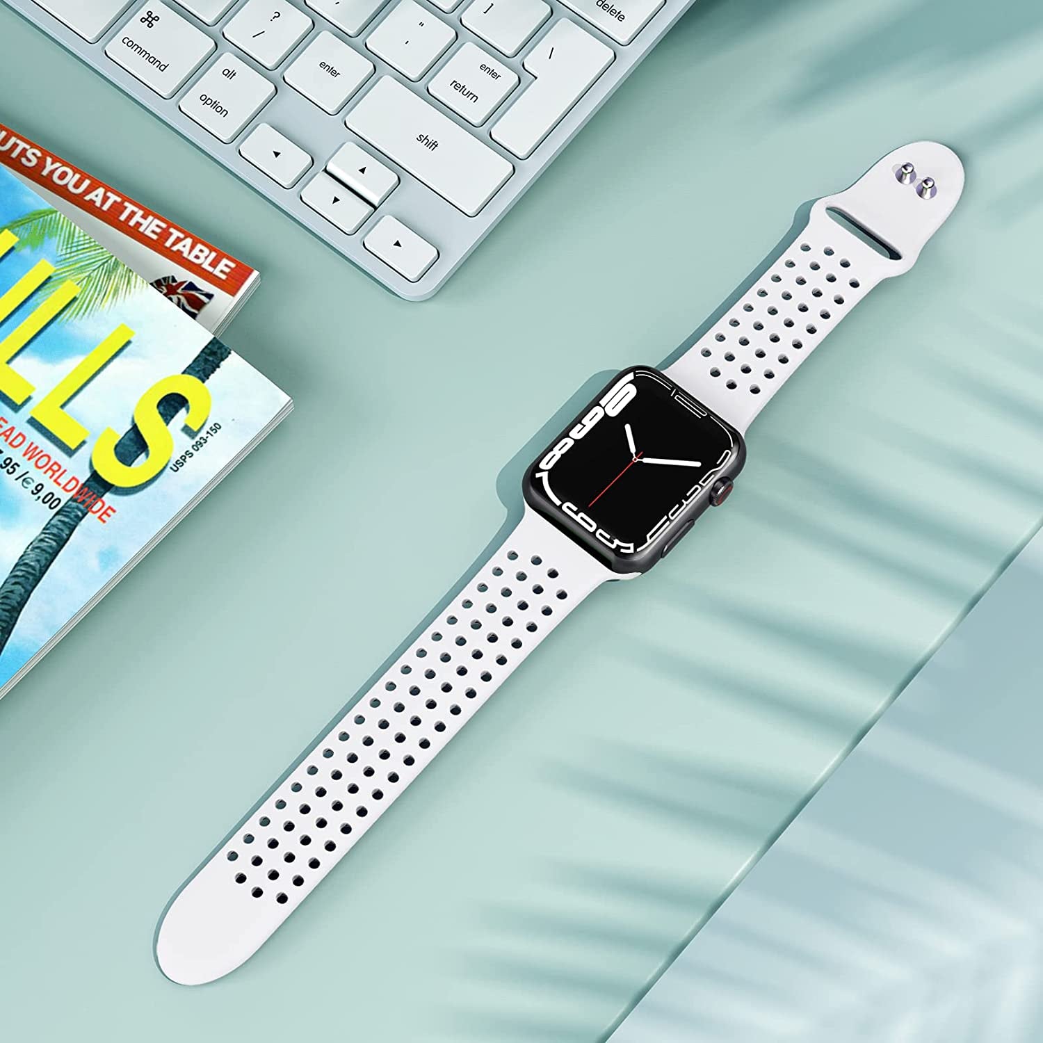 Toutouzhang Sport Bands Compatible with Apple Watch Band 38Mm 40Mm 41Mm 42Mm 44Mm 45Mm 49Mm S/M M/L for Women/Men Waterproof Soft Silicone Replacement Strap Accessories for Iwatch Ultra SE Series 8/7/6/5/4/3/2/1  Toutouzhang   