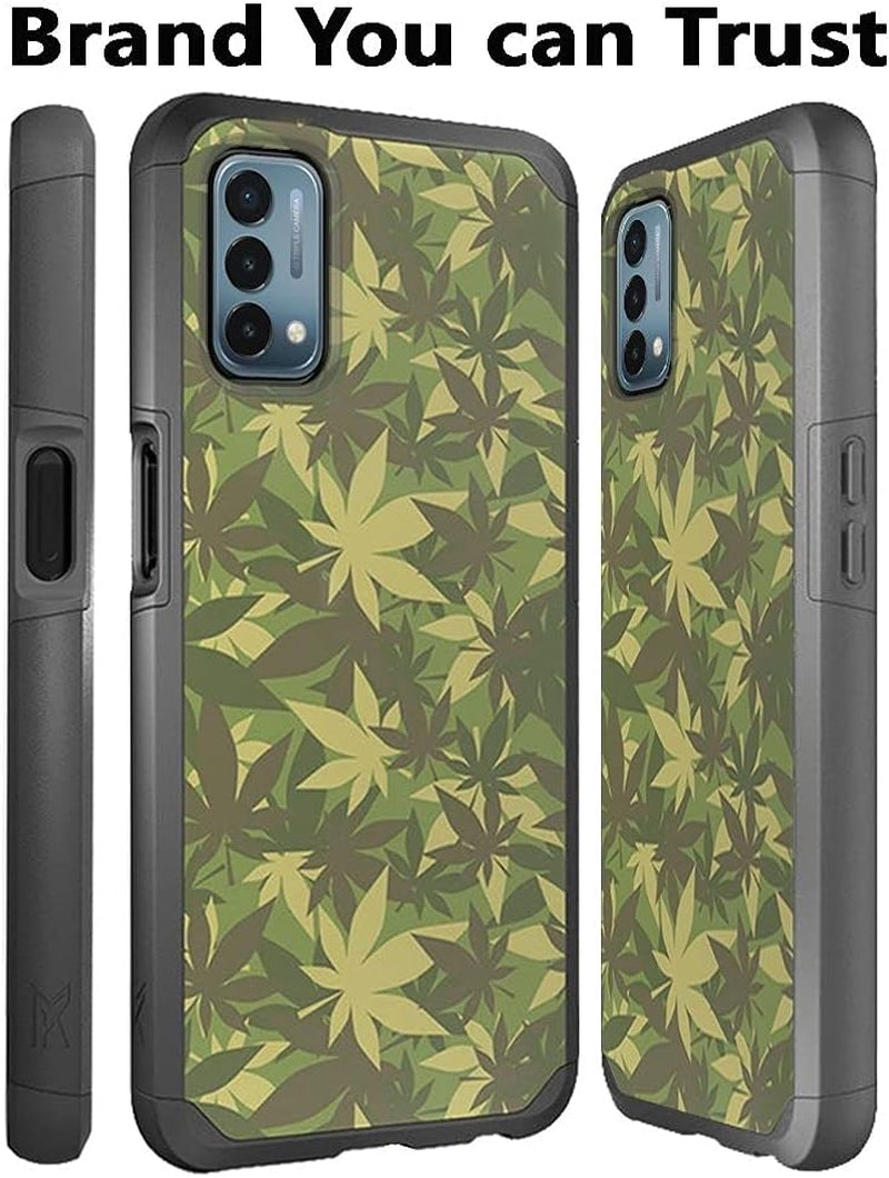 Americase | Oneplus Nord N200 5G | METKASE Case, Heavy Duty Dual Layer Hybrid Shock Proof Protective Rugged Bumper Case for Oneplus Nord N200 5G (Camouflage Herb Plant)  INTEGRITY UNITED   