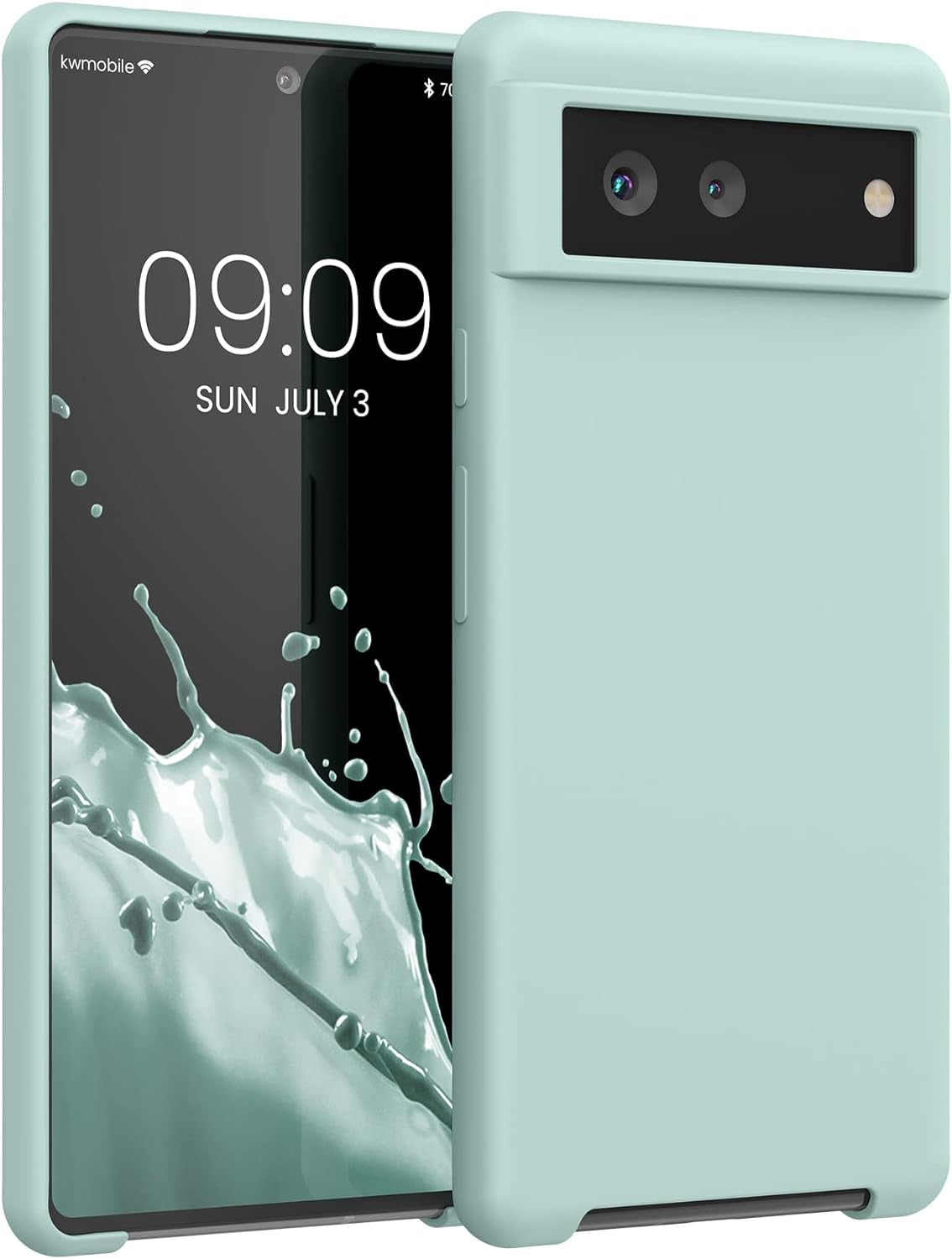 Kwmobile Case Compatible with Google Pixel 6 Case - TPU Silicone Phone Cover with Soft Finish - Dolce Vita  kwmobile Mint Matte  