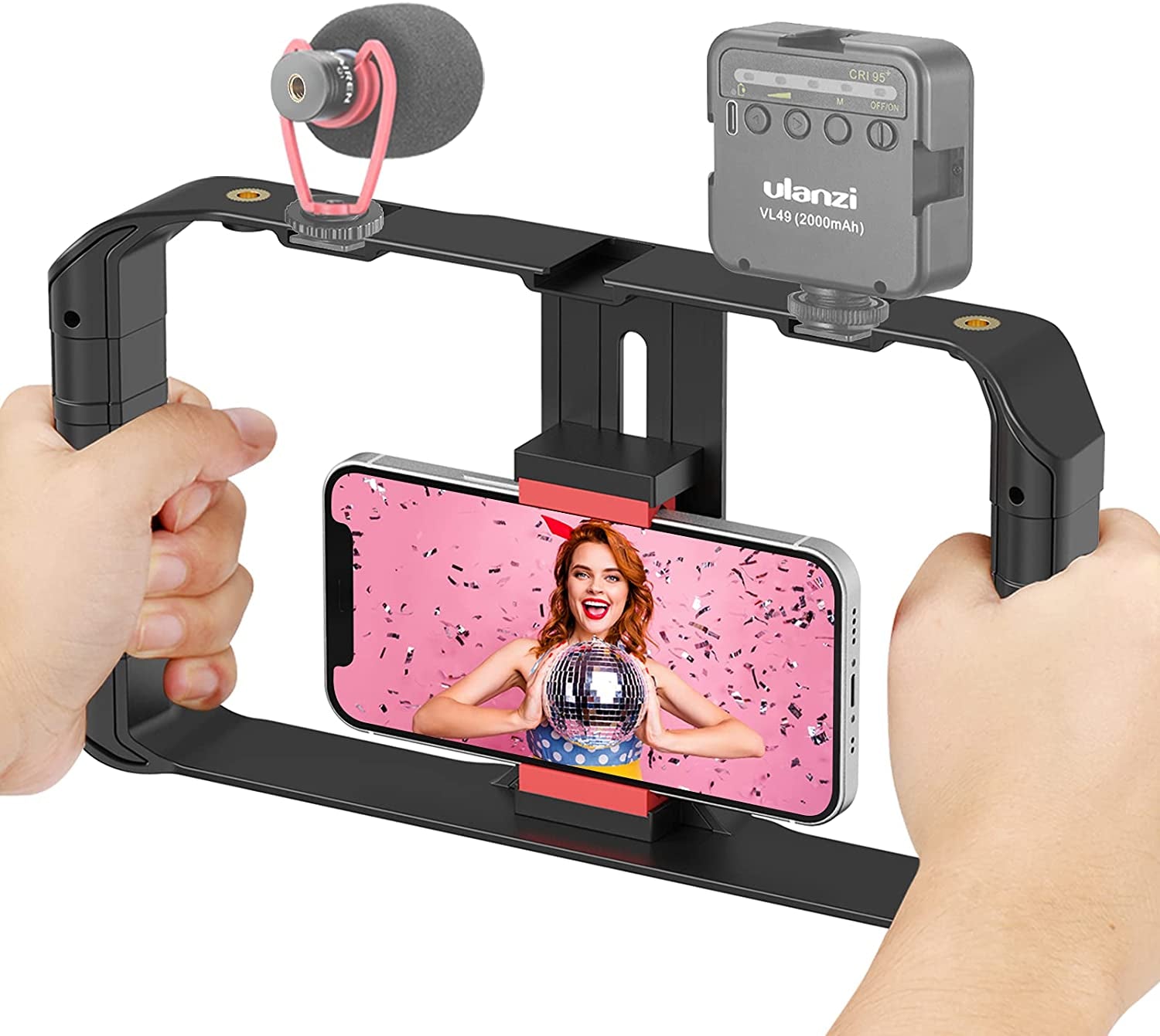 ULANZI U Rig Pro Smartphone Video Rig, Filmmaking Vlogging Case, Phone Video Stabilizer Grip Tripod Mount for Videomaker Film-Maker Video-Grapher with Cold Shoe Mount for Iphone Samsung and More  Ulanzi   