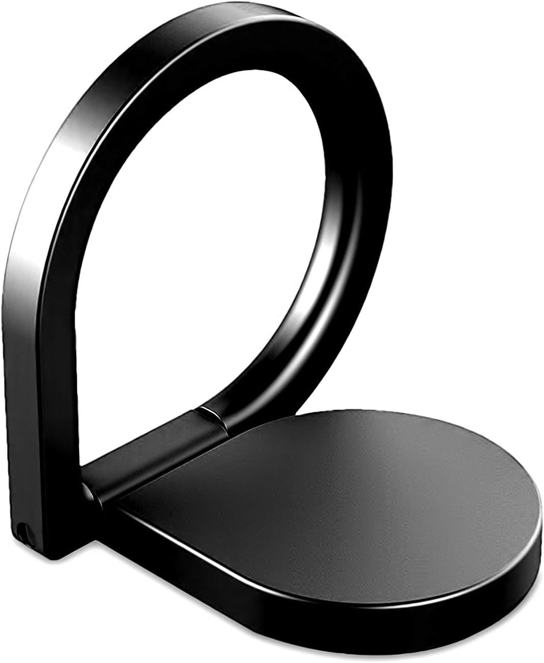 Finger Ring Stand, 360 Rotary Cell Phone Holder Finger Loop Grip Mount Universal Smartphone Kickstand,Ieugen Compatible with Iphone 14/Iphone 13/Galaxy S23/Galaxy S22/Galaxy  iEugen metal black  