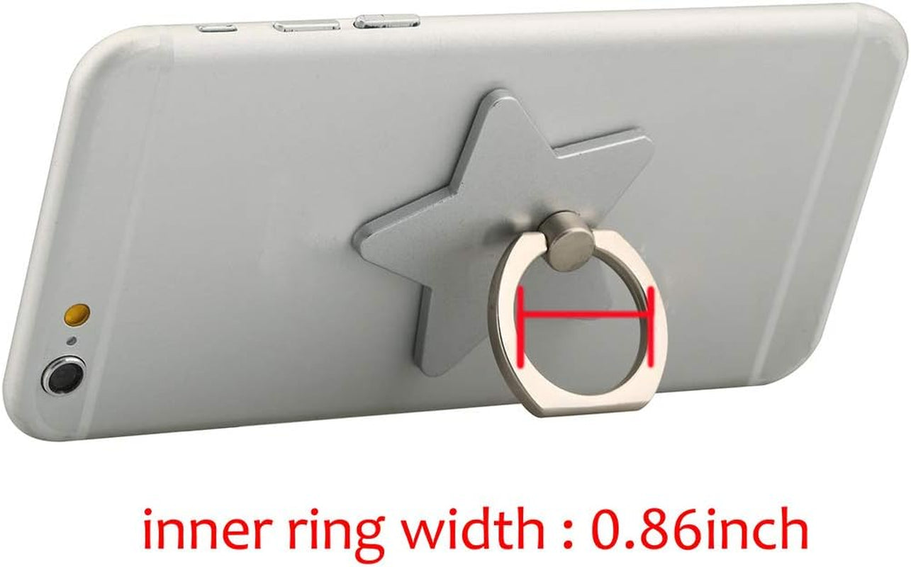 Lenoup Z179 (4 Pcs) Cell Phone Holder,Star Phone Ring Kickstand,Universal 360 Rotation Cell Phone Finger Ring Grip for Almost All Phones/Pad(4 Color Star)  lenoup   