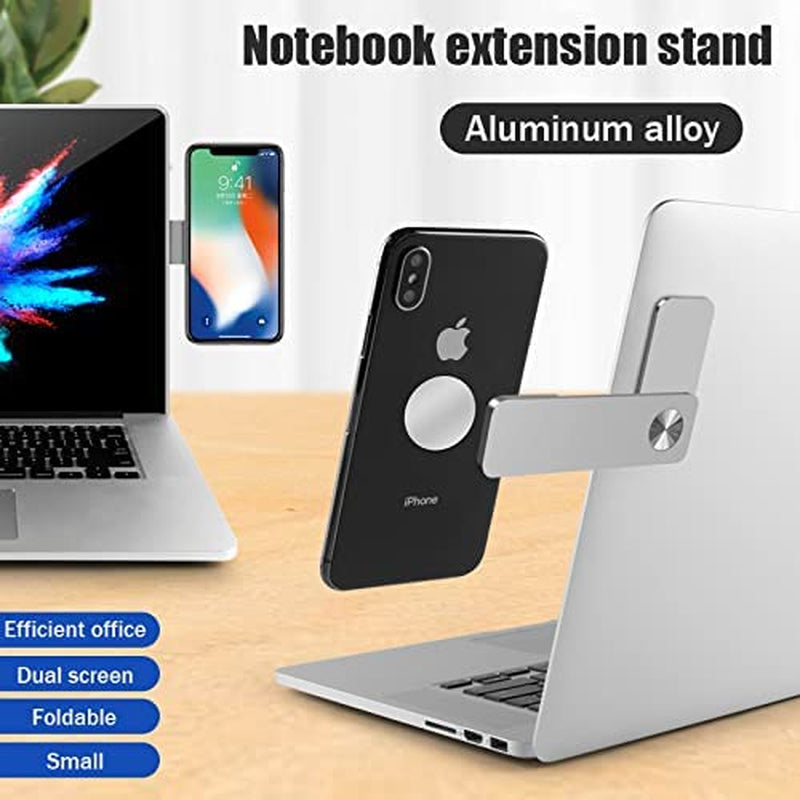 V TOWER Magnetic Laptop Phone Holder, Adjustable Laptop Side Mount Clip, Laptop Stand Computer Monitor Expansion Bracket, Foldable Magnetic Smartphone Holder Stand  ZhuhanTechnology   