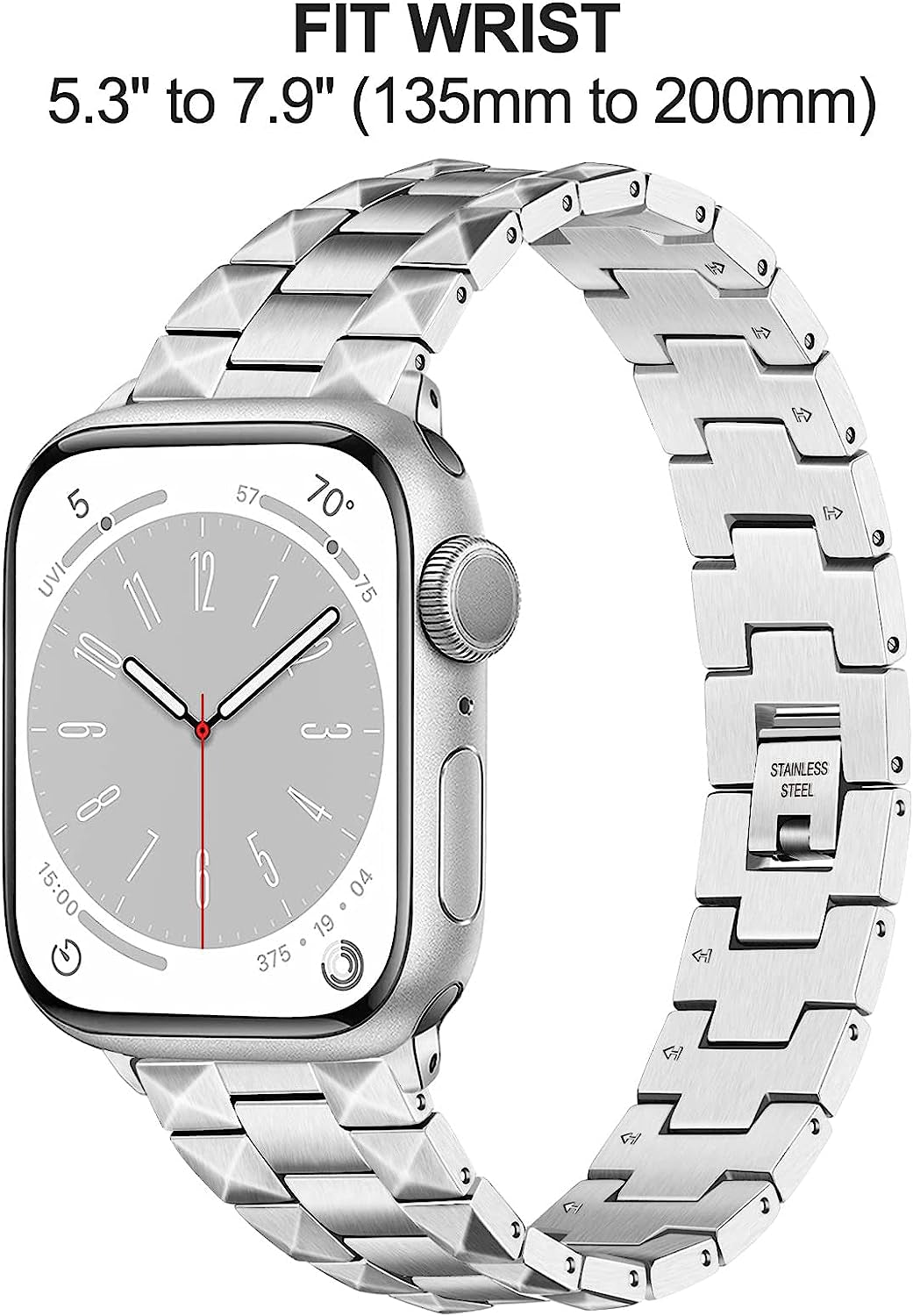 Trumirr Band for Apple Watch Series 8 7 SE (2Nd Gen) 40Mm Starlight Women, Fine Stainless Steel Watchband Replacement Strap for Iwatch SE Series 8 7 6 5 4 3 2 1  TRUMiRR   