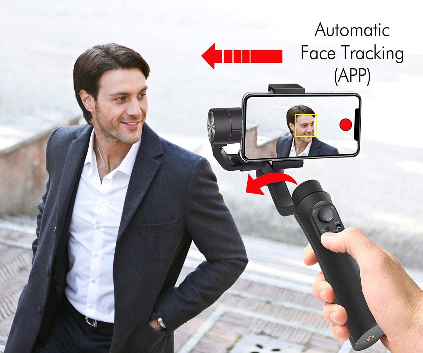 Vidpro SB-30 Motorized 3-Axis Smartphone Handheld Gimbal Stabilizer for Smooth Video Capture 360 Degrees Pan Tilt and Roll. App with Face Tracking, Panorama and Time Lapse Modes  Vidpro   