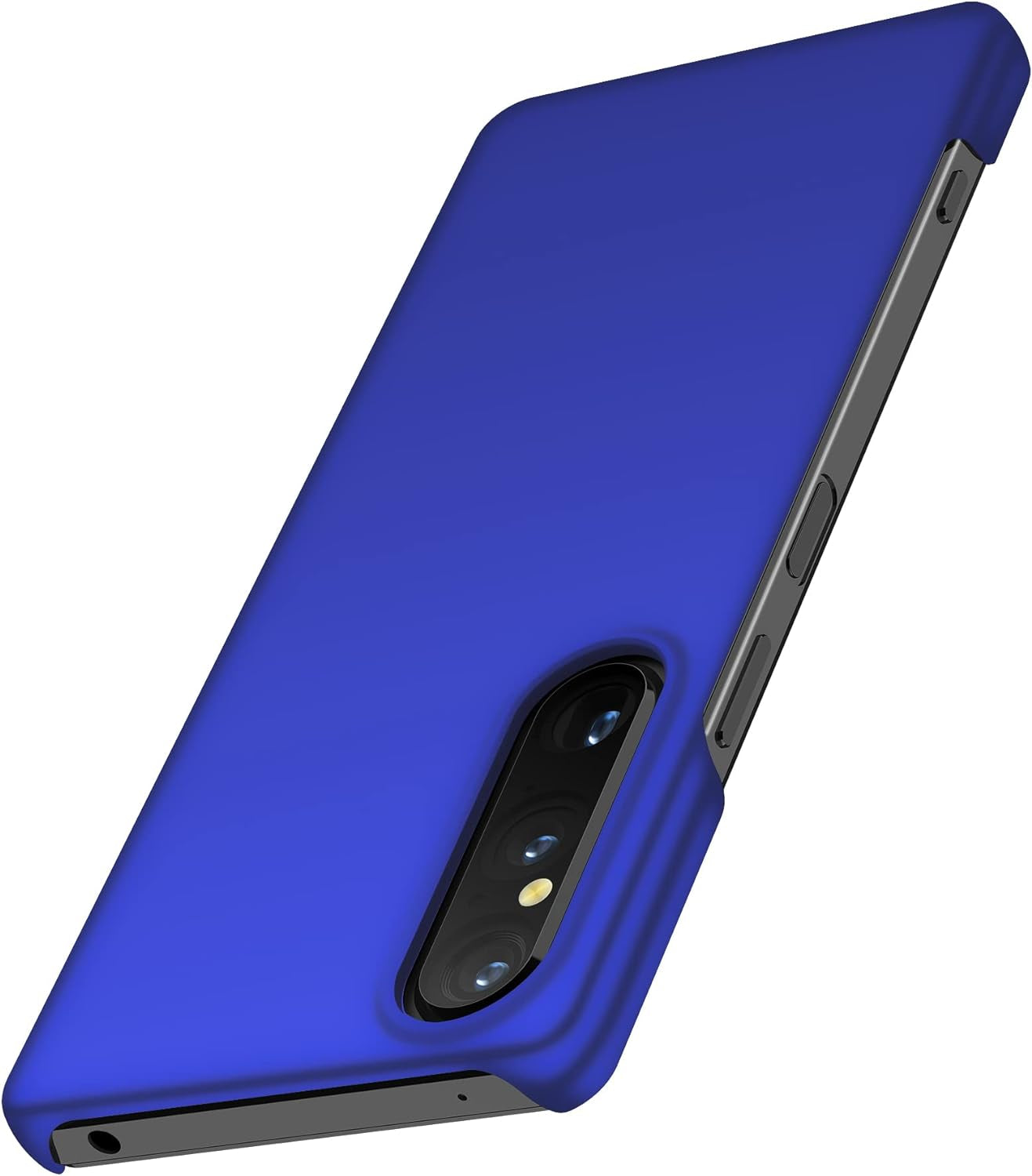 HZSANXIN Compatible with Sony Xperia 1V Case Full Cover Ultra Thin Matte anti Slip Scratch Resistant Back Shell (Green)  ZhongQi Blue  