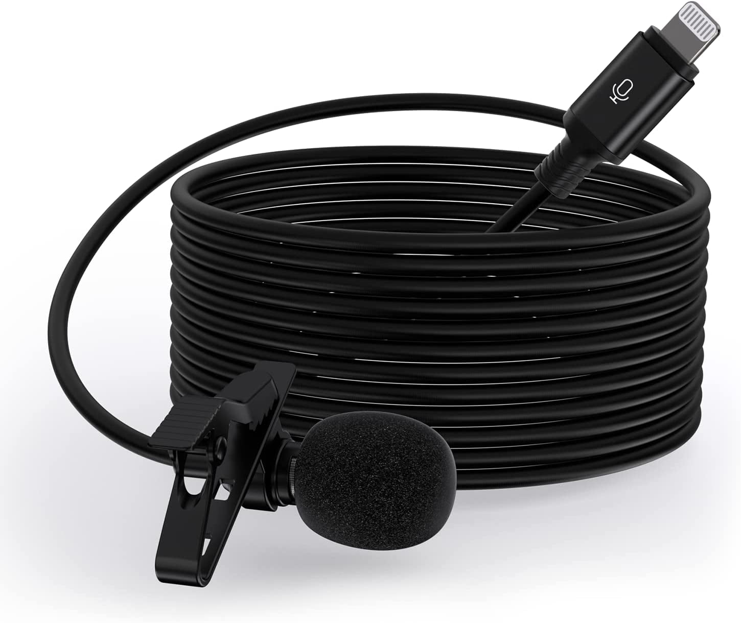 TTSTAR ISAIBELL Microphone Professional for Iphone Lavalier Lapel Omnidirectional Condenser Mic Audio Video Recording Clip-On Lavalier Mic for Youtube Interview Tiktok for Ipad/Ipod (Mfi-Certified)  TTSTAR 5m  