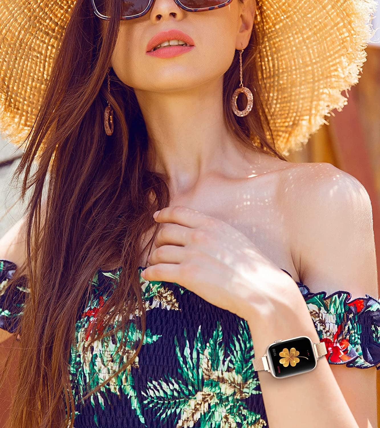 CTYBB for Apple Watch Band Series Ultra SE 8 7 6 5 4 3 2 1 38Mm 40Mm 41Mm 42Mm 44Mm 45Mm 49Mm, Stainless Steel Slim & Thin Mesh Magnetic Clasp Strap Women and Girl Replacement Band for Iwatch  DMORI   