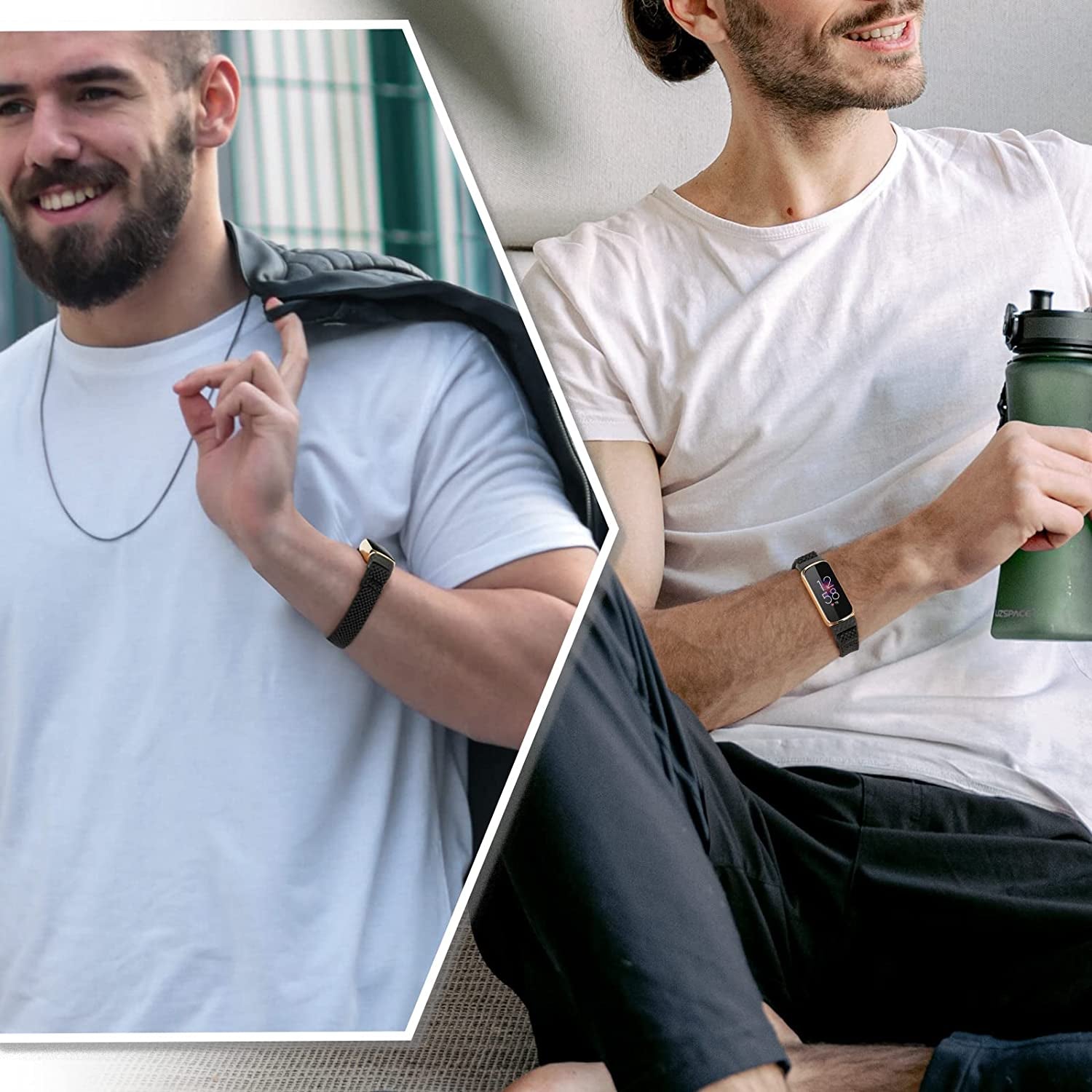 XFYELE Elastic Nylon Band Compatible with Fitbit Luxe / Special Edition，Stretchable Breathable Nylon Sport Loop Replacement Strap for Fitbit Luxe for Men Women  XFYELE   