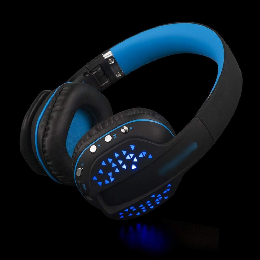 Gaming Headset Surround Sound Stereo Lightweight Soft Earmuffs for PC Laptop Tablet Smart Phone,Blue  THER   