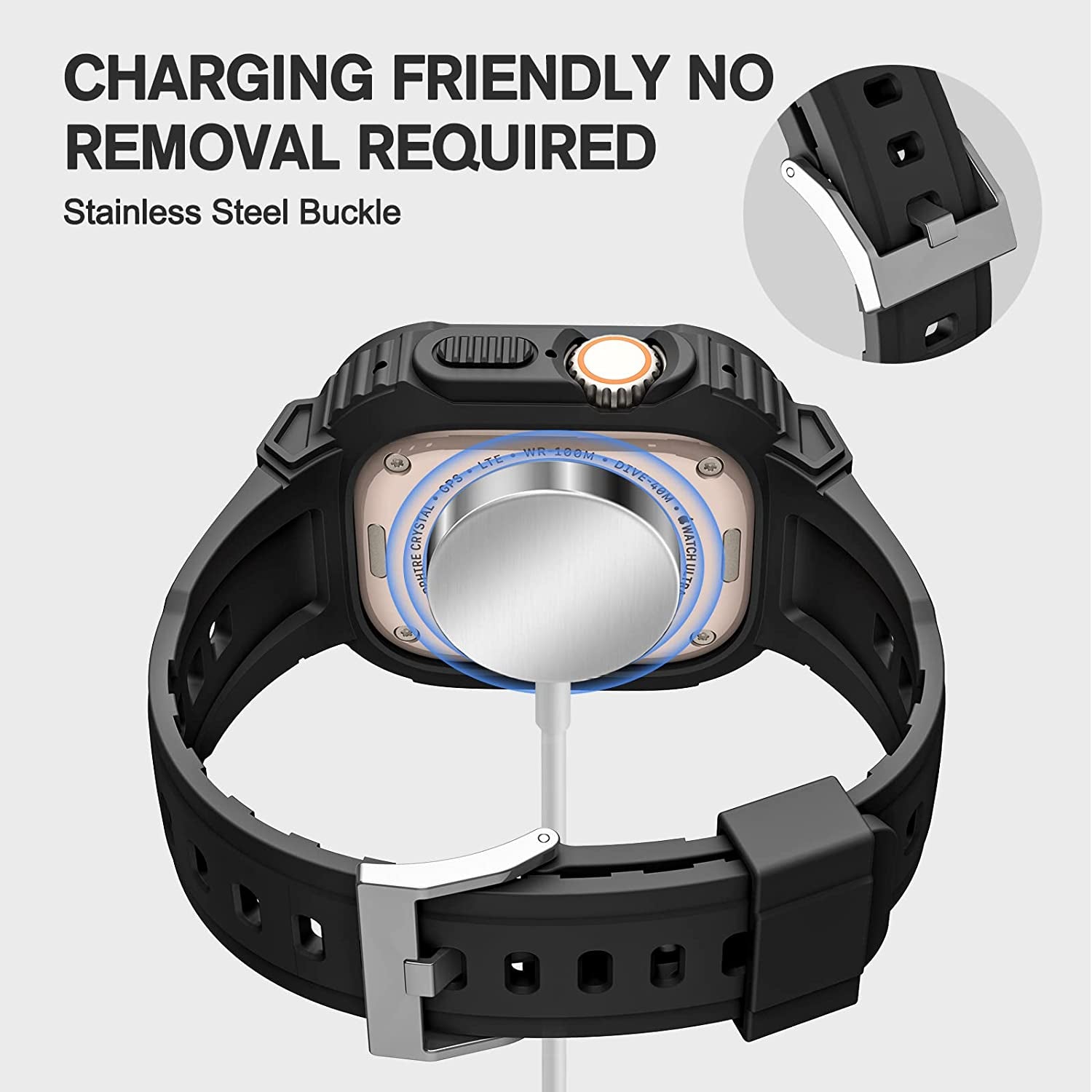 Fintie Compatible with Apple Watch Ultra 49Mm (2022 Release) Band with Bumper Case, Rugged Men Sport Bands with Protective Cover Compatible with Iwatch Ultra 49Mm Accessories  FINTIE   