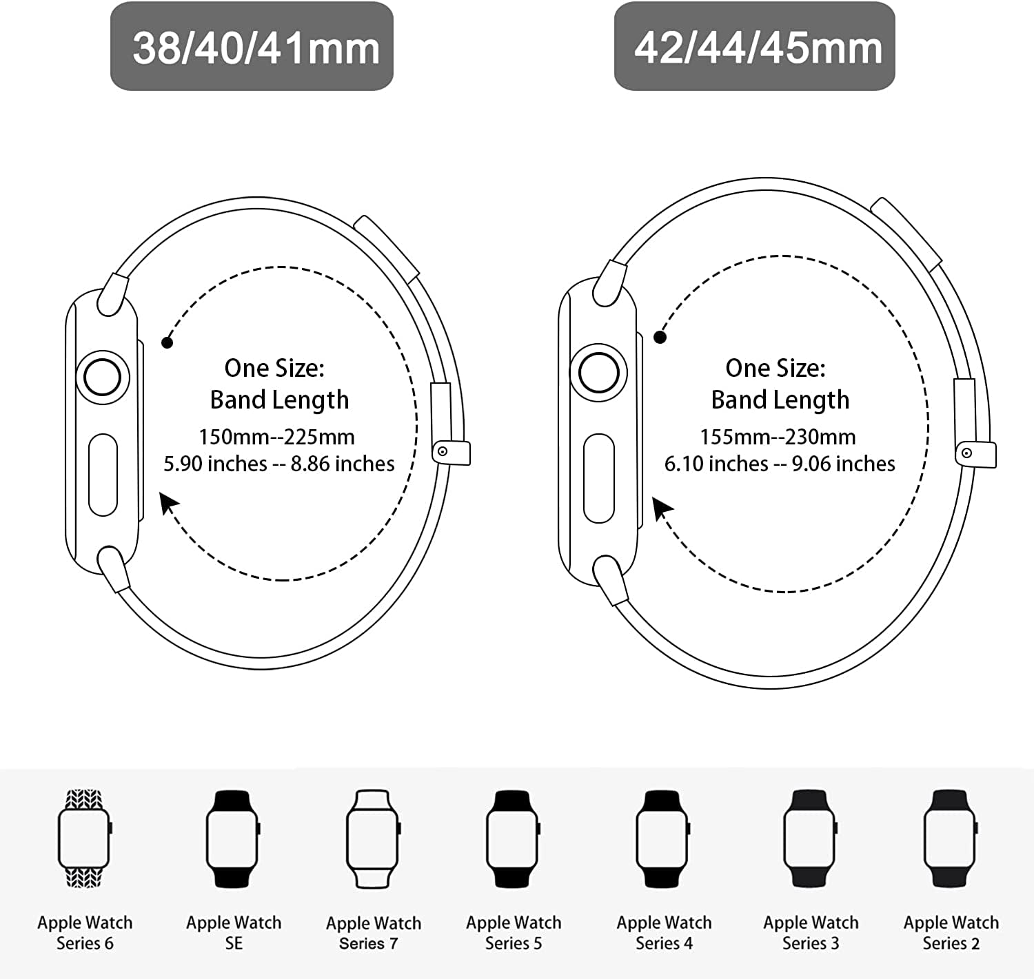 [2 PACK] Metal Stainless Steel Bands Compatible with Apple Watch Bands Series 8 7 6 5 4 3 2 1 SE 41Mm 40Mm 38Mm 42Mm 44Mm 45Mm, Mesh Loop Magnetic Milanese Strap for Iwatch Bands Women Men  Amzpas   