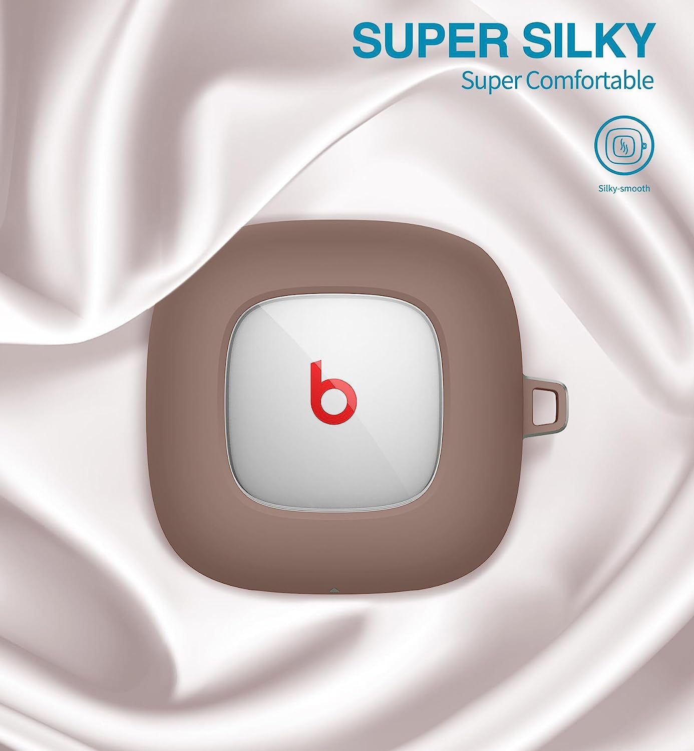 SURITCH Beats Fit Pro Case Cover Protector, Shock-Absorbing Protective TPU Shell for Beats Fit Pro Charging Case 2021 Earbuds Secure Locking System with Anti-Lost Keychain, Dune  SURITCH   