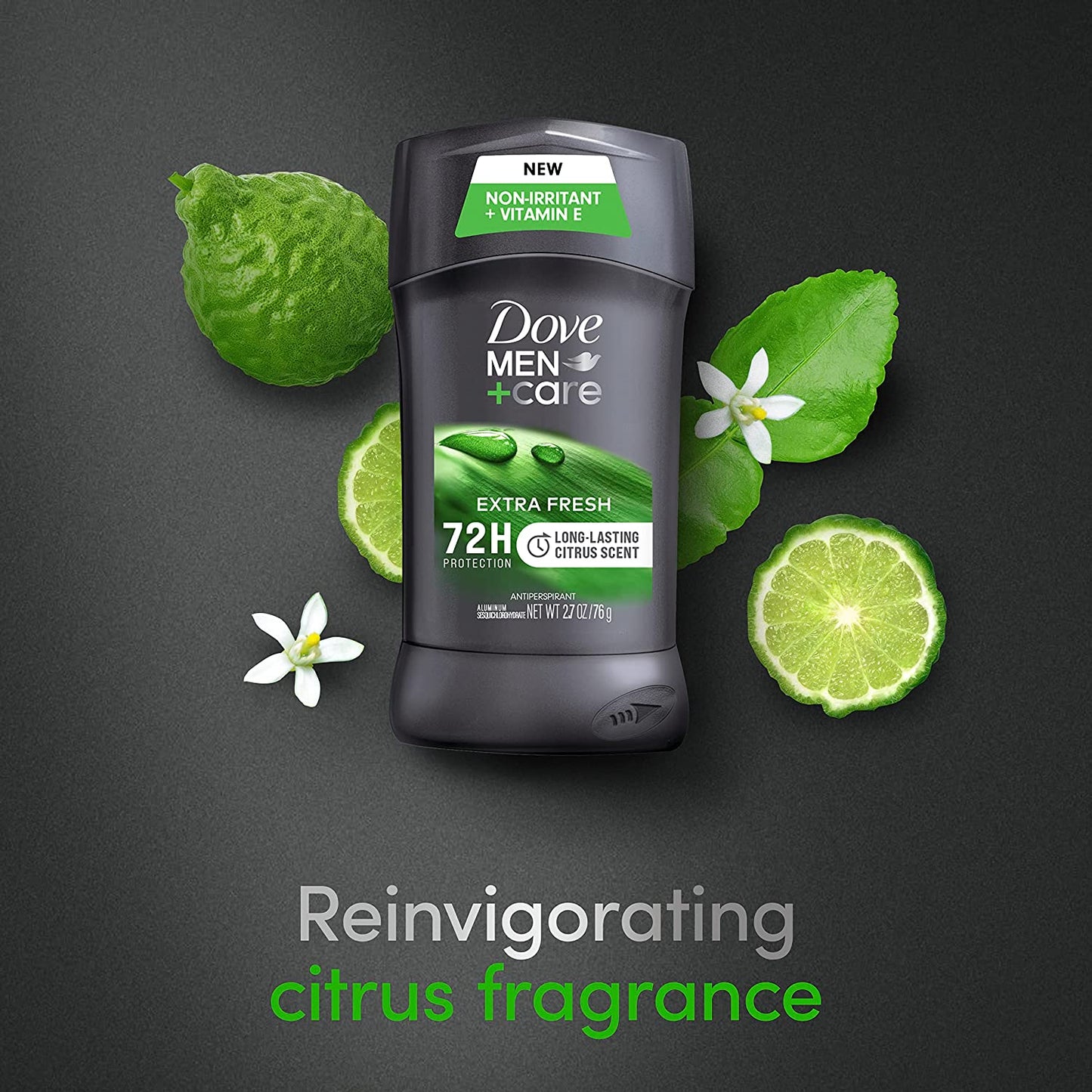 DOVE MEN + CARE Antiperspirant Deodorant with 72-Hour Sweat and Odor Protection Extra Fresh Antiperspirant for Men Formulated with Vitamin E and Triple Action Moisturizer | 2.7 Ounce (Pack of 4)  Unilever   