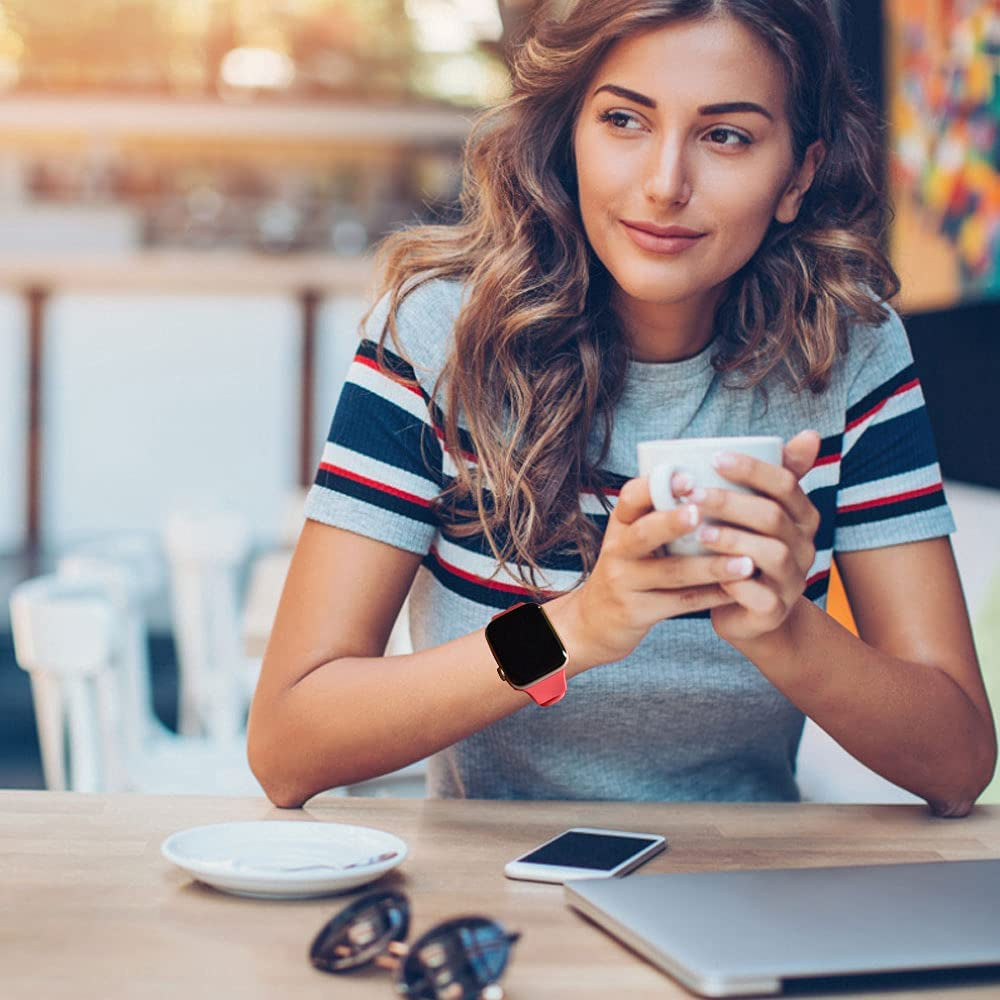 NUKELOLO Sport Band Compatible with Apple Watch Bands 38Mm 41Mm 40Mm 45Mm 44Mm 42Mm, Soft Silicone Replacement Strap Compatible for Iwatch Series SE 7 6 5 4 3 2 1 Women Men  NUKELOLO   