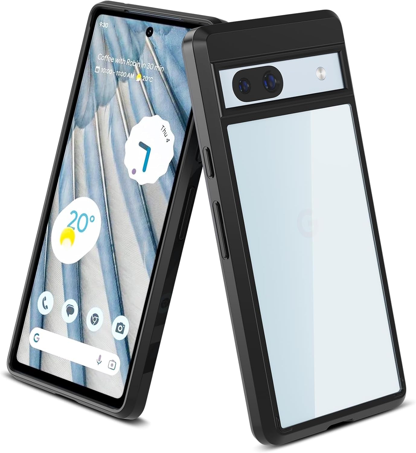 Meliya for Google Pixel 6 Case, Soft TPU Bumper with PC Hard Back Shockproof Anti-Scratched Phone Case Cover for Google Pixel 6 (Clear)  Meliya Black Google Pixel 7A 