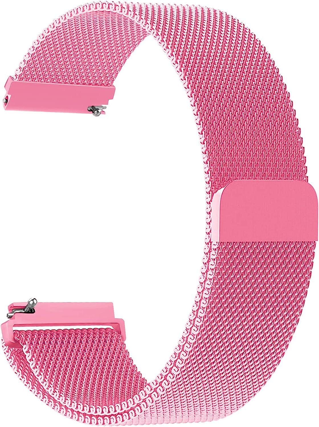 20Mm Quick Release Watch Band Metal Strap for Samsung Galaxy Watch 5 4 3 40Mm 41Mm 42Mm 44Mm 45Mm 46Mm Magnetic Mesh Watch Band for Amazfit Bip U Pro/Gts for Galaxy Watch Active/Active 2 40Mm 44Mm  DMVEIMAL Pink  