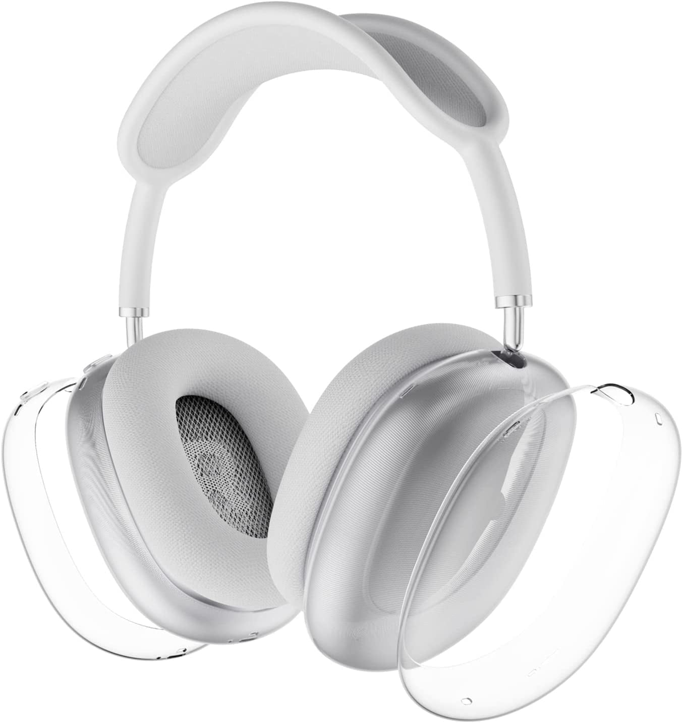 Fottos Case Cover Protective for Airpods Max Headphones, Compatible with Apple Airpods Max, Protective Silicone Sleeve Case for Air Pods Max Headphone（Transparent）  Fottos   