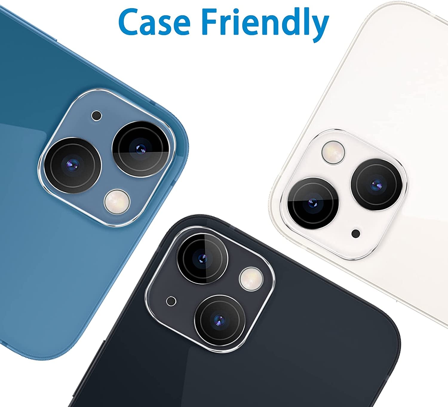 Dengduoduo 【3 Pack】 Tempered Glass Camera Lens Protector for Iphone 13 6.1" & Iphone 13 Mini 5.4", Ultra HD, 9H Hardness, Anti-Scratch, Case Friendly, Easy to Install [No Affect on Night Shots]  Dengduoduo   