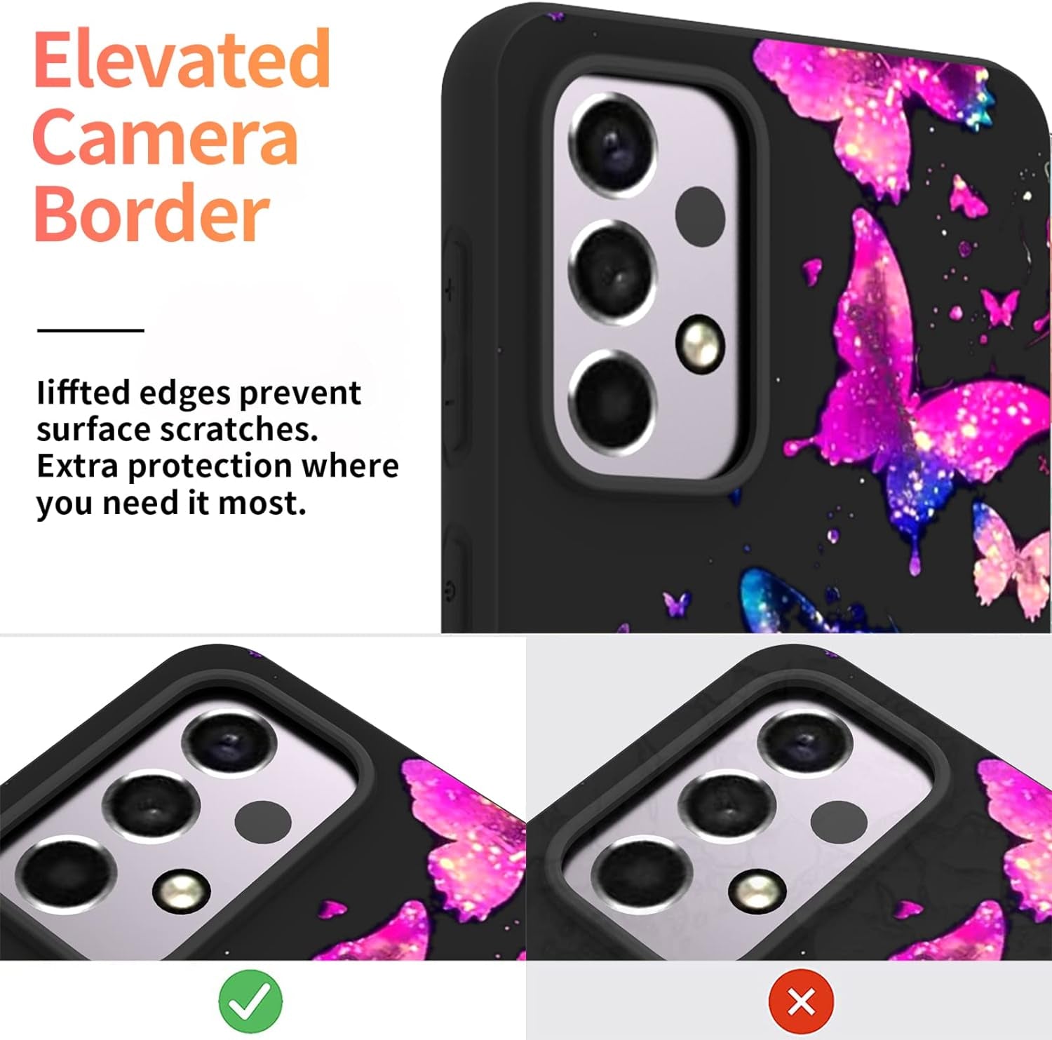 Warmson Case for Samsung A53 5G,Samsung A53 5G Case Full Body Matte Soft TPU Shock-Absorption Protective Galaxy A53 5G Case Slim Galaxy Butterfly Samsung Galaxy A53 5G Case for Women Girls Men  Warmson   