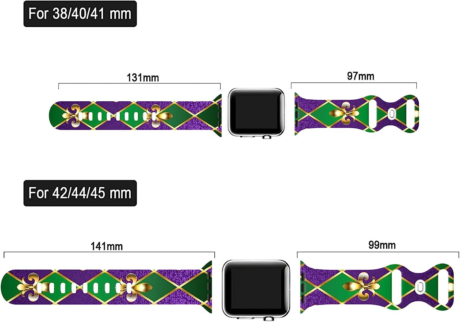 Breast Cancer Awareness Watch Band Compatible with Apple Watch 38Mm 40Mm 41Mm 42Mm 44Mm 45Mm, Pink Ribbon Silicone Fadeless Pattern Replacement Bands Wristbands Strap Compatible with All Iwatch Series  WANSENCE   