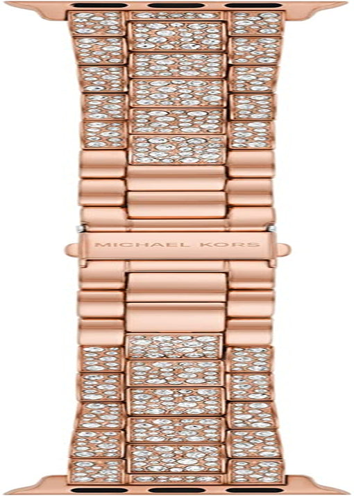 Michael Kors Interchangeable Watch Band Compatible with Your 38Mm/40Mm/41Mm Apple Watch- Stainless Steel Bracelet Bands for Apple Watch Series 8/7/6/5/4/3/2/1/SE  Michael Kors Rose Gold Glitz  