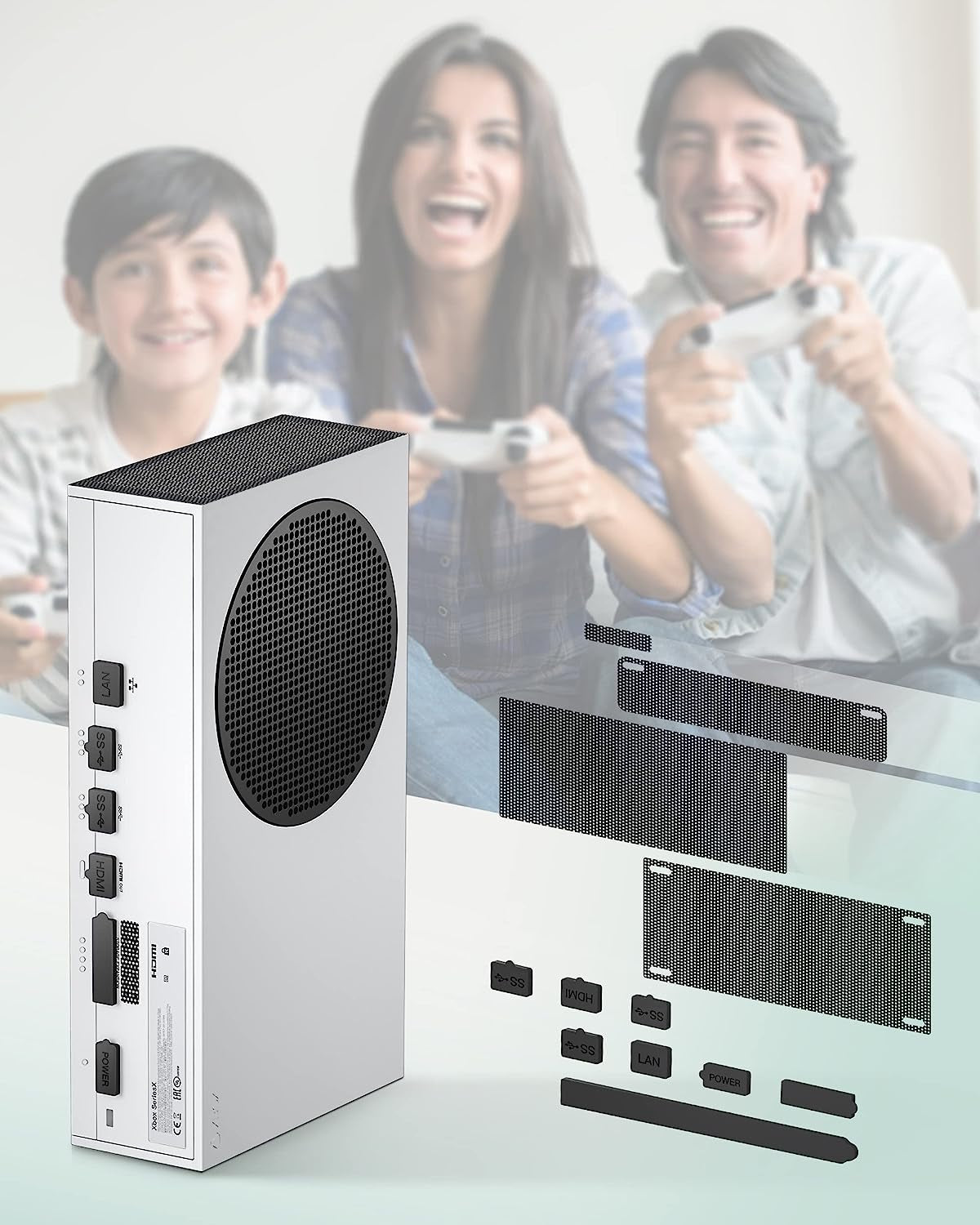 Dust Filter Set Compatible with Xbox Series S, ZAONOOL 7 Silicone Dust Plugs and 4 PVC Dust Filter, USB HDMI LAN Power CD Driver Interface Anti-Dust Cover Dustproof Plug for Xbox Series S Console  ZAONOOL   