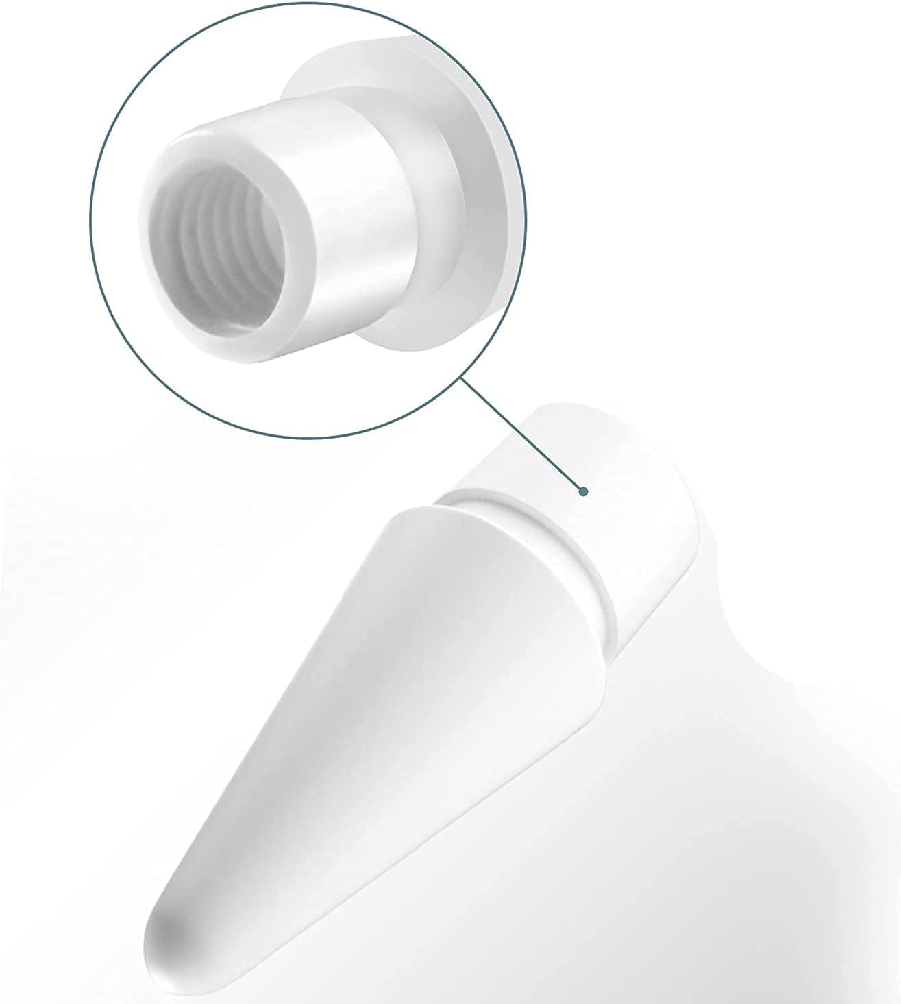 Replacement Tips Compatible with Apple Pencil 1St & 2Nd Generation(2 Pack), Apple Pencil Tip and Nibs Protector Cover for Ipad Pro Ipencil  Coteck   