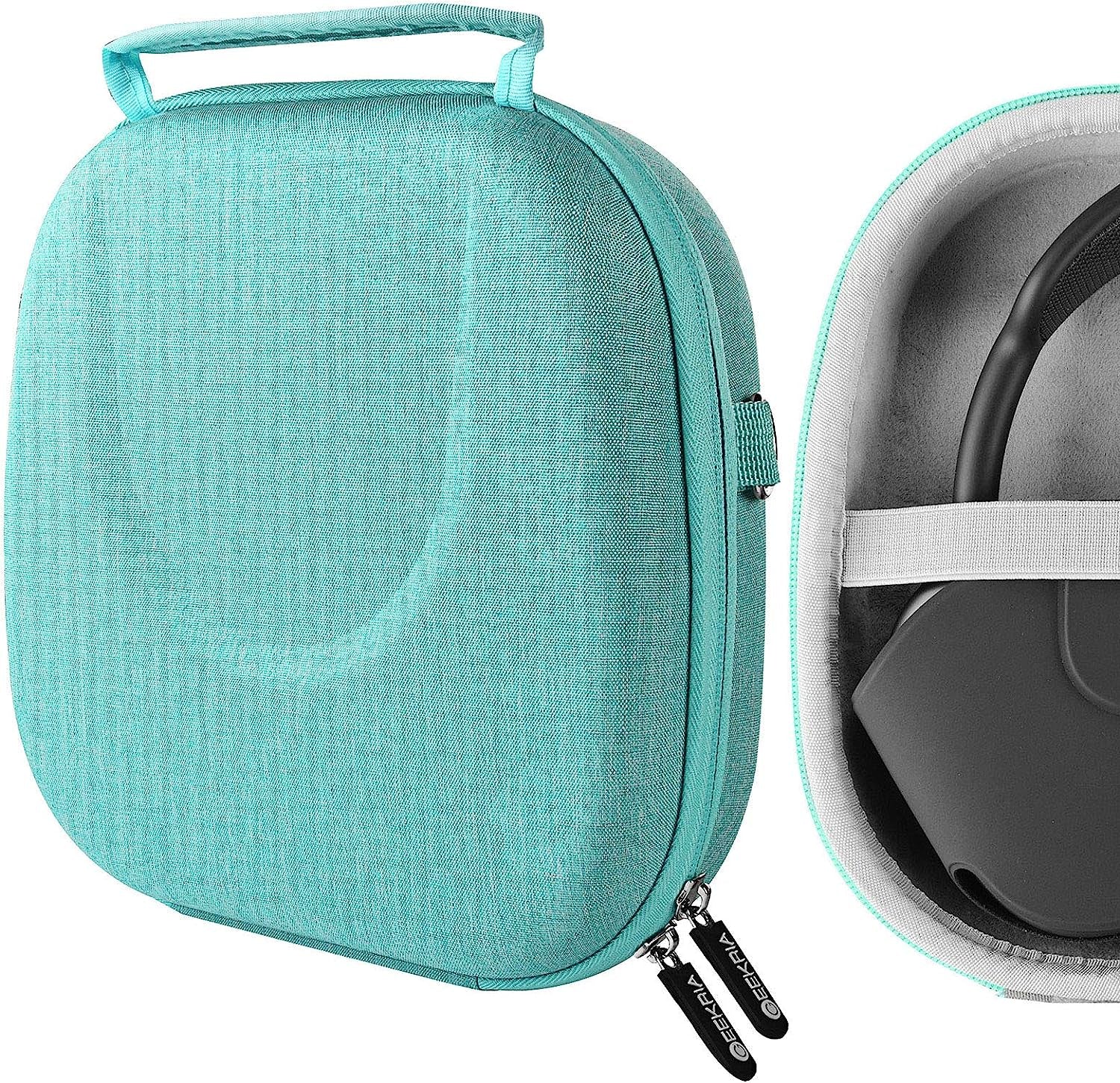 Geekria Shield Headphones Case, Compatible with Airpod Max Headphones Case, Replacement Hard Shell Travel Carrying Bag with Room for Smart Case and Accessories Storage (Green)  Geekria   