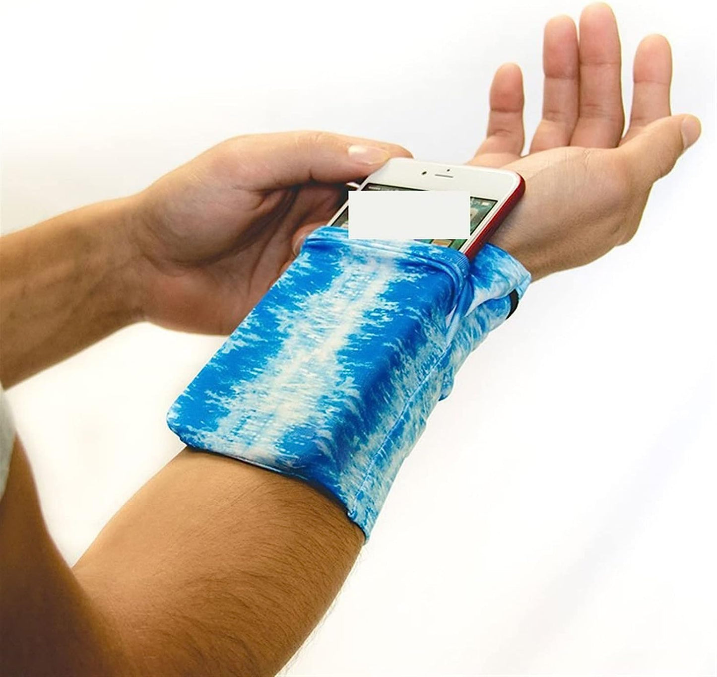 ACULIP Phone Arm Bands for Running, Anti-Slip Arm Bag Ultra-Thin Wristband Wrist Armband Phone Pouch Holder Sports Bags for Fitness Cycling Running (Color : Pink)  ACULIP Blue  