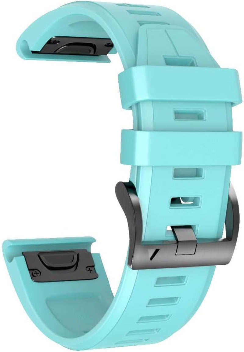 Notocity Compatible Fenix 5X plus Bands Fenix 7X Sport Silicone Replacement Watch Strap for Garmin Fenix 5X/Fenix 5X Plus/Fenix 6X/Fenix 6X Pro/Fenix 3/Hr/Descent MK1/D2 Delta PX/D2 Charlie(Black/Army Green)  NotoCity Teal  