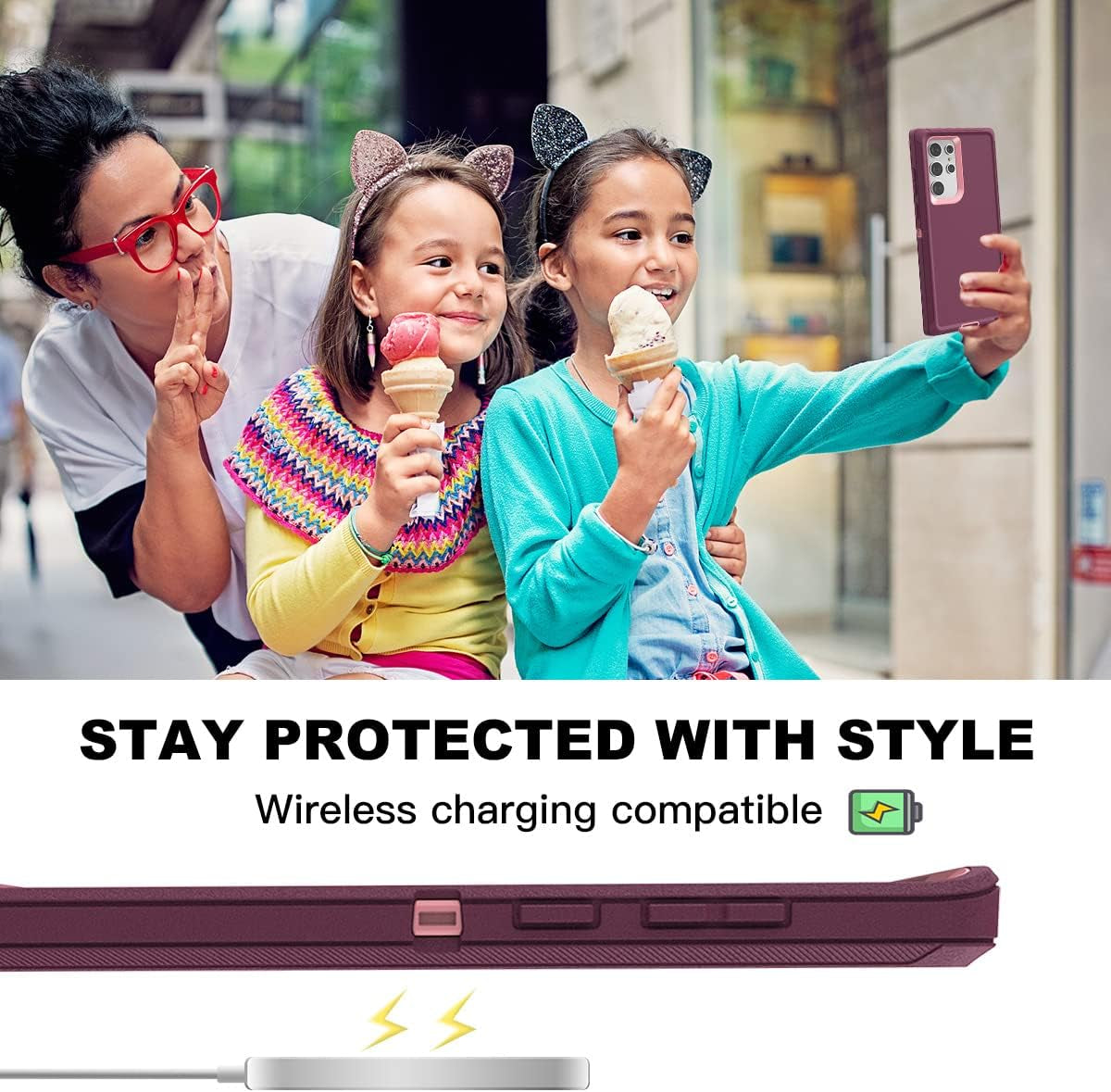 Aicase for Galaxy S22 Ultra Case with Screen Protector,Heavy Duty Drop Protection Full Body Rugged Shockproof/Dust Proof Military Protective Tough Durable Phone Cover for Samsung S22 Ultra 6.8“  AICase   