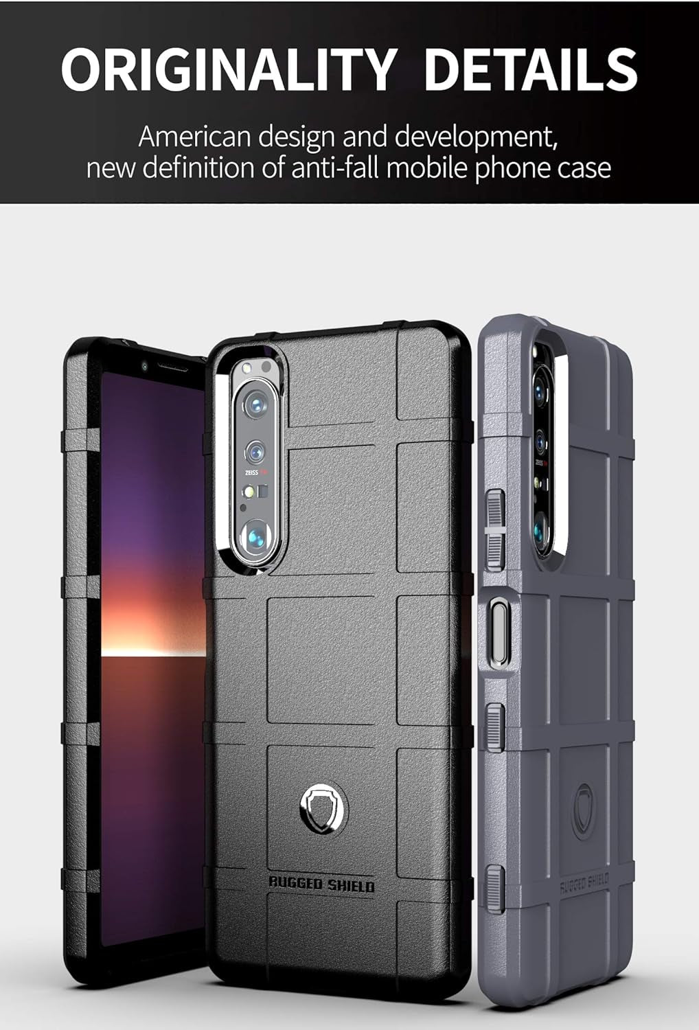 Ysnzaq Military Grade Durable Rugged Phone Case for Sony Xperia 1 III 6.5", Ultra Slim Soft TPU Shockproof Camera Protective Phone Cover for Sony Xperia 1 III HD Blue  Ysnzaq   