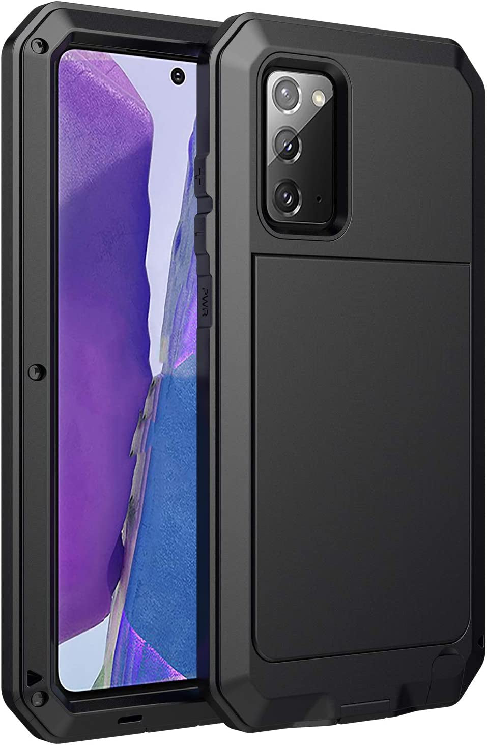 Galaxy Note 20 Case,Built-In Gorilla Glass Luxury Aluminum Alloy Protective Metal Extreme Shockproof Military Bumper Heavy Duty Cover Shell Case for Samsung Galaxy Note 20 6.7" (Red)  Love Mei Nillkin Shellbox Black  