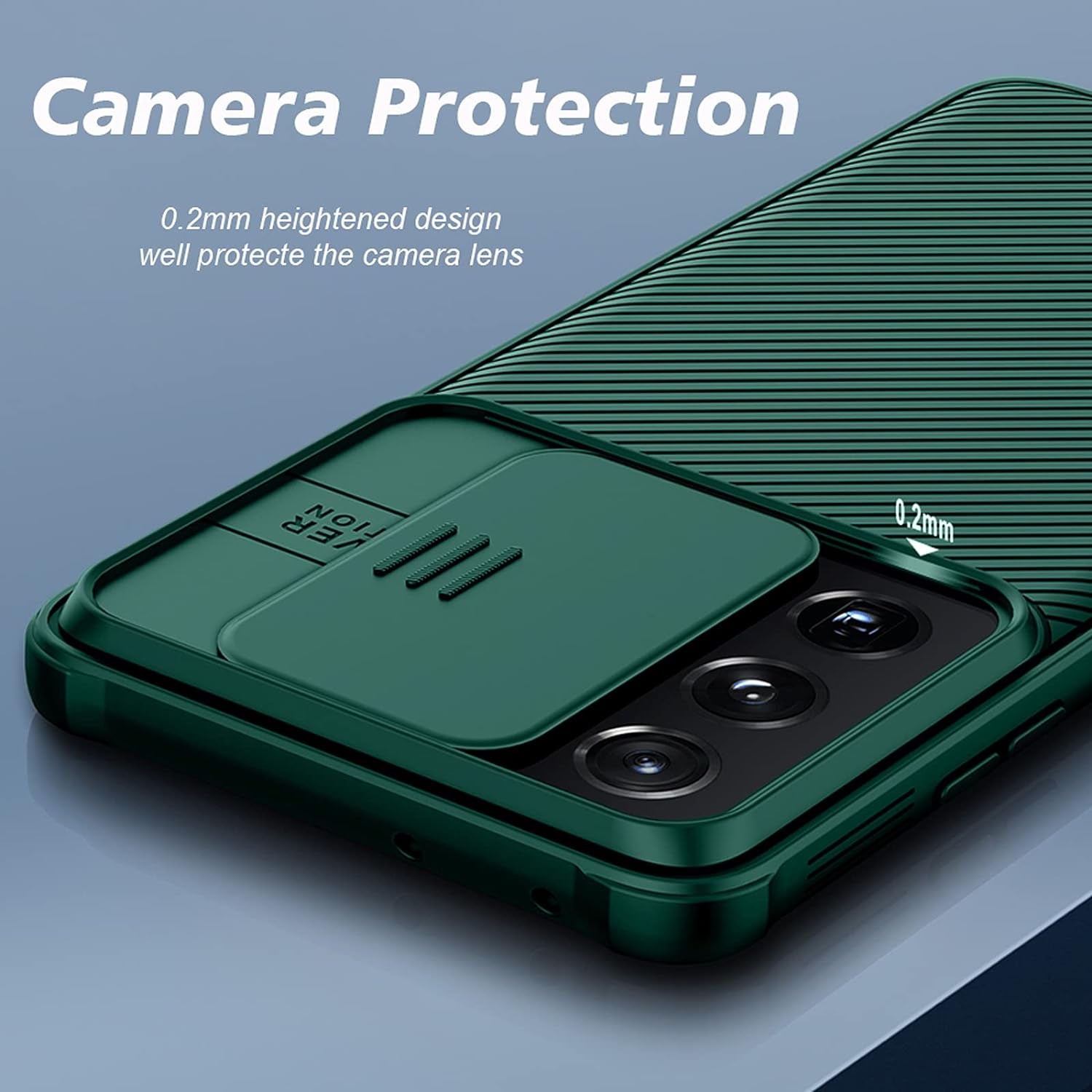Imluckies for Samsung Galaxy S21 Ultra Case with Camera Cover, Hard PC Back & Soft Bumper, Protective & Slim Fit, Camera Protection Case for Samsung Galaxy S21 Ultra 6.8"-Green  imluckies   