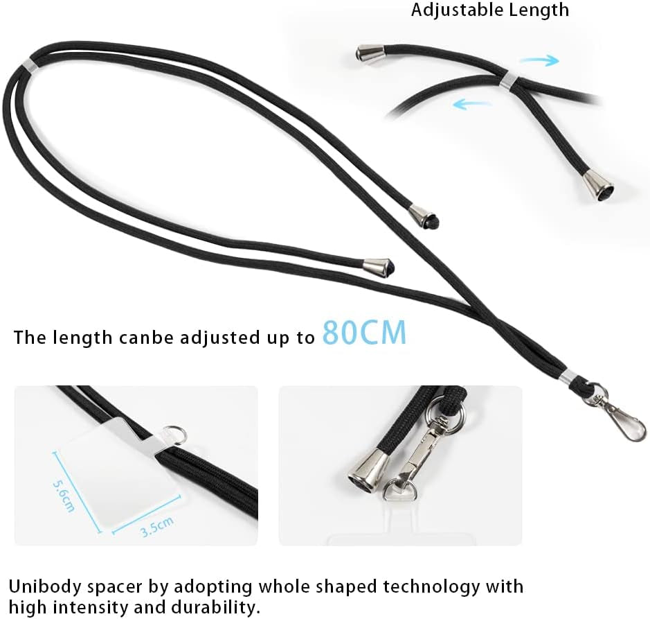 Shantime Xiaomi Mi 10T Lite Case + Universal Mobile Phone Lanyards, Neck/Crossbody Soft Strap Silicone TPU Cover Bumper Shell for Xiaomi Mi 10T Lite 5G (6.67”)  Shantime   