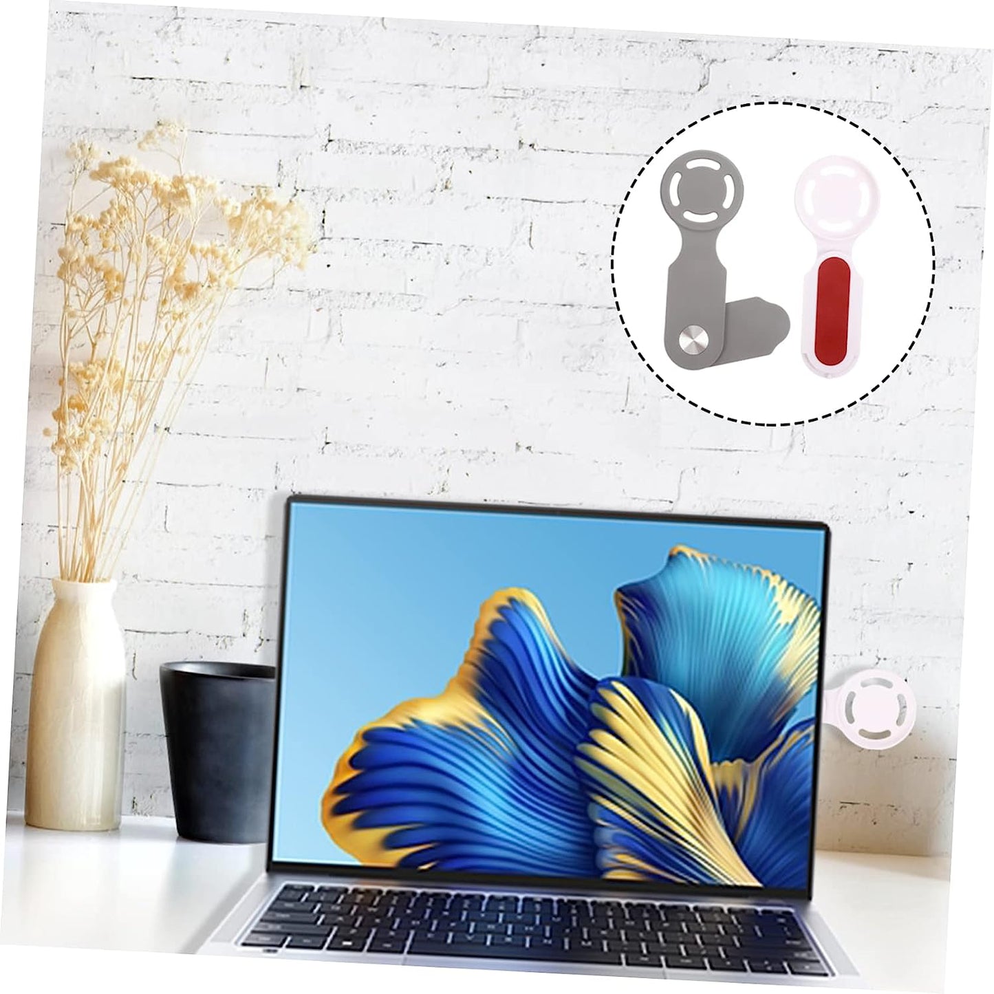 WOONEKY 2Pcs Mobile Phone Holder PC Laptop Magnetic Cell Phone Holder PC Stand Magnetic Laptop Shelf Mobile Phone Bracket Holder Phone Holder Mount Phone Laptop Stand Laptop Phone Mount  WOONEKY   