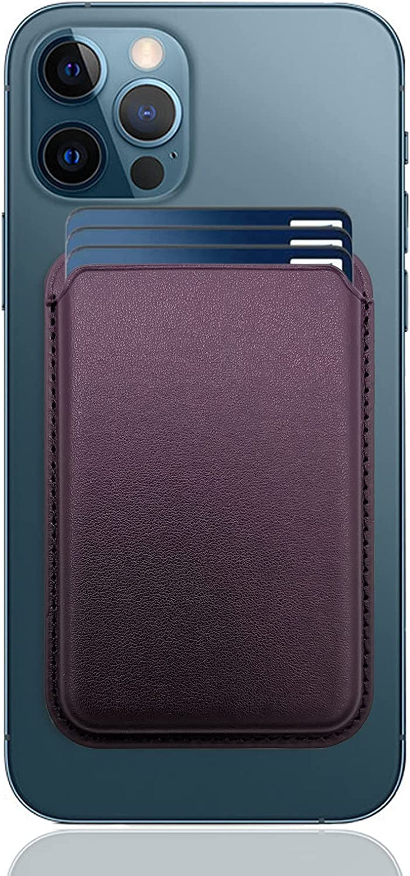 [2 Pack] Magnetic Card Holder Wallet for Iphone 14/13/12 Series with Magsafe, Leather Wallet for Iphone 14 Pro/Pro Max/Plus/14, Mag-Safe Wallet for Iphone 13 Pro/Pro Max/Mini/13/12 Series, Black Blue  iLodn Modena  