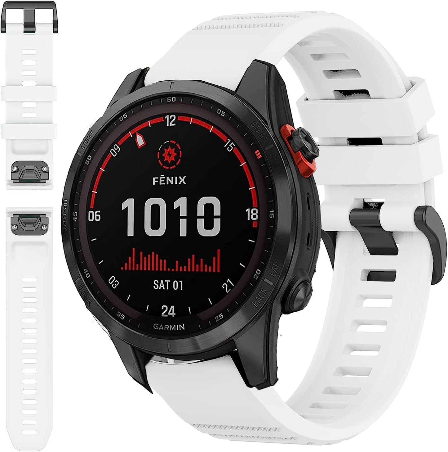 Miimall Compatible for Garmin Fenix 7S 20Mm Watch Band, Soft Silicone Strap Flexible Sport Women Man Easy-Fit Waterproof Replacement Band for Garmin Fenix 7S/7S Solar/7S Sapphire Solar/6S/5S(Cream)  Miimall White  