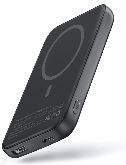 HAIARA for Magsafe Portable Charger, 5000Mah Wireless Magnetic Power Bank with USB C & a Charging, Slim Phone Battery Pack for Iphone 14/14 Pro/14 Pro Max, Iphone 13/12 Series - Black (Black)  Shenzhen Joway Power Supply Co., Ltd.   