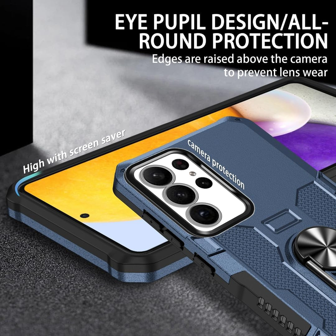 MGSBCXN Armor Case for Samsung Galaxy Note20 Ultra 5G, Military Grade Shockproof Samsung Galaxy Note 20 Ultra Case, Heavy Duty Protection Samsung Note 20 Ultra 5G Case with Ring Kickstand, Blue  MGSBCXN   