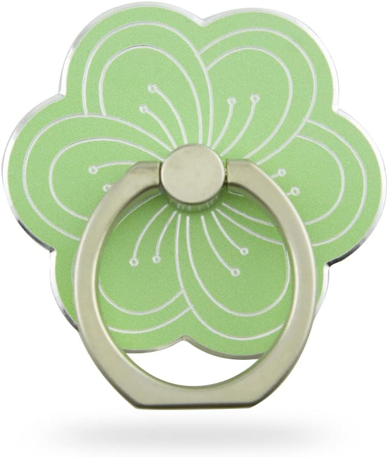 Flower Cell Phone Ring Holder, Zinc Alloy Metal Phone Back Ring Grip for Finger (White)  SUNURS Green  