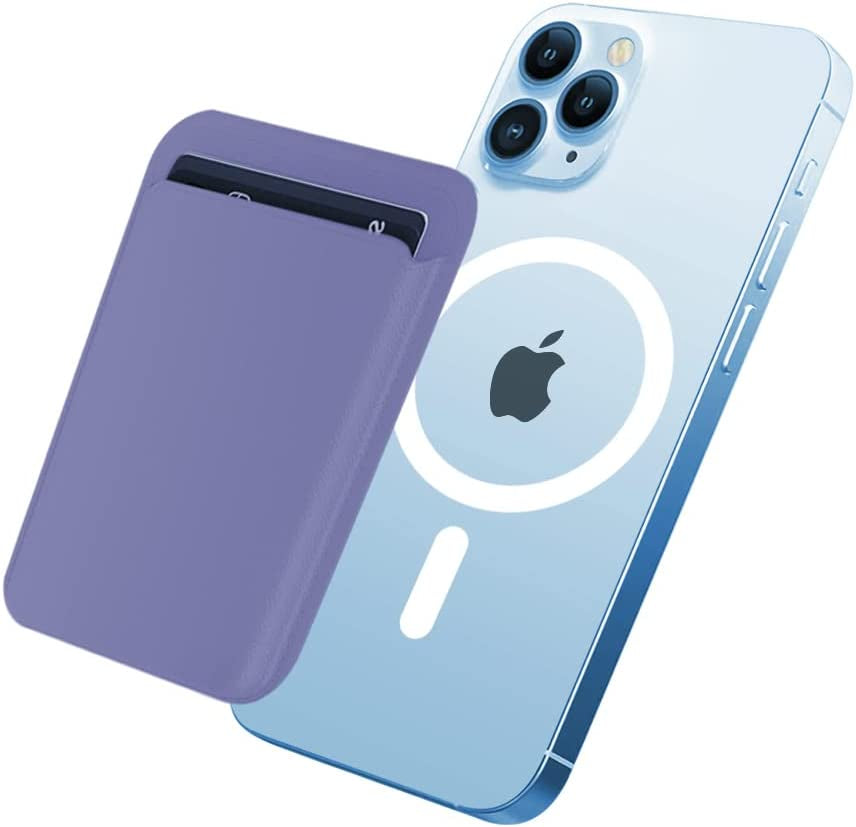 Magnetic Card Wallet Holder with Magsafe for Iphone 14 Pro Max/14 Plus/14 Pro/14, for Iphone 13 Pro Max/13 Pro/13/13 Mini, for Iphone 12/12 Pro/12 Max/12 Mini,Midnight  TWZKG Purple  