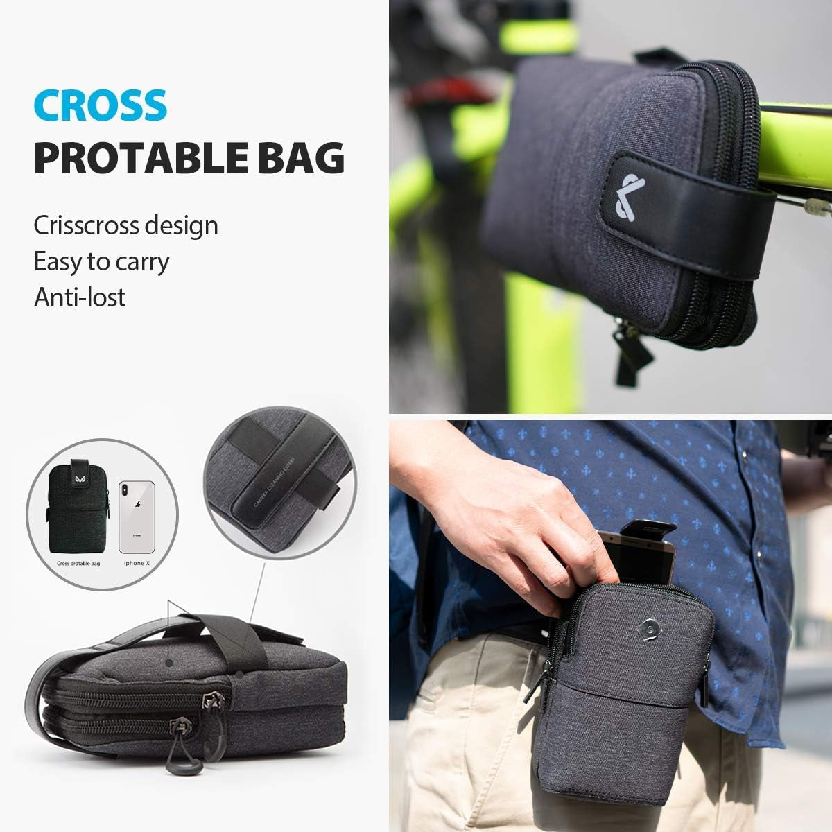 VSGO VS-A3E Warp-Up Camera Cleaning Kit Portable Bag + VSGO V-CL01E Microfiber Cleaning Cloths  VSGO   