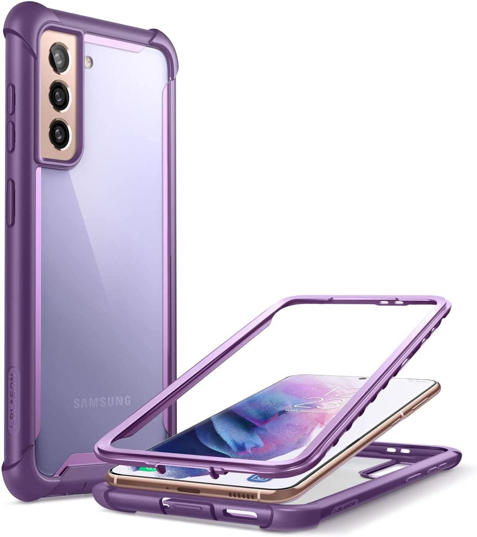 I-Blason Ares Series Case Designed for Galaxy S21 plus 5G (2021 Release), Rugged Clear Bumper Case without Built-In Screen Protector (Purple)  i-Blason   