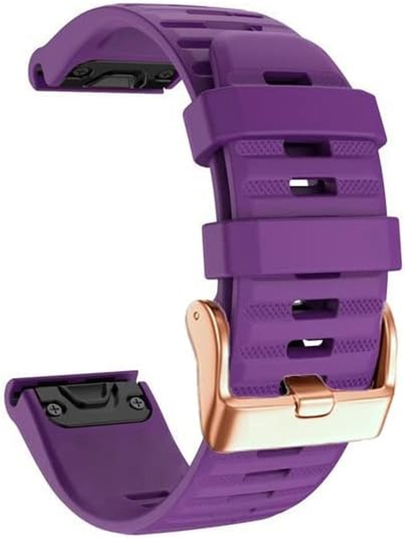 GUMMMY Quickfit 20 22 26Mm Straps Band for Garmin Fenix 7 7X 7S 5S 5 5X plus 6S 6 6X Pro/Epix Smartwatch Watch Band Silicone Bracelet  GUMMMY Medium 26mm Fenix 7X 3HR 