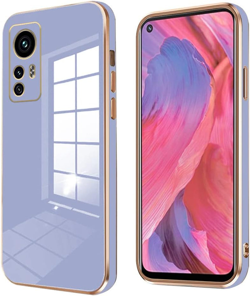 Wousunly Compatible with Redmi Note 12S Case Silicone Pink, Plating Xiaomi Redmi Note 12S Phone Case Shockproof Thin and Soft Cover (Green)  Wousunly Smoky Purple  