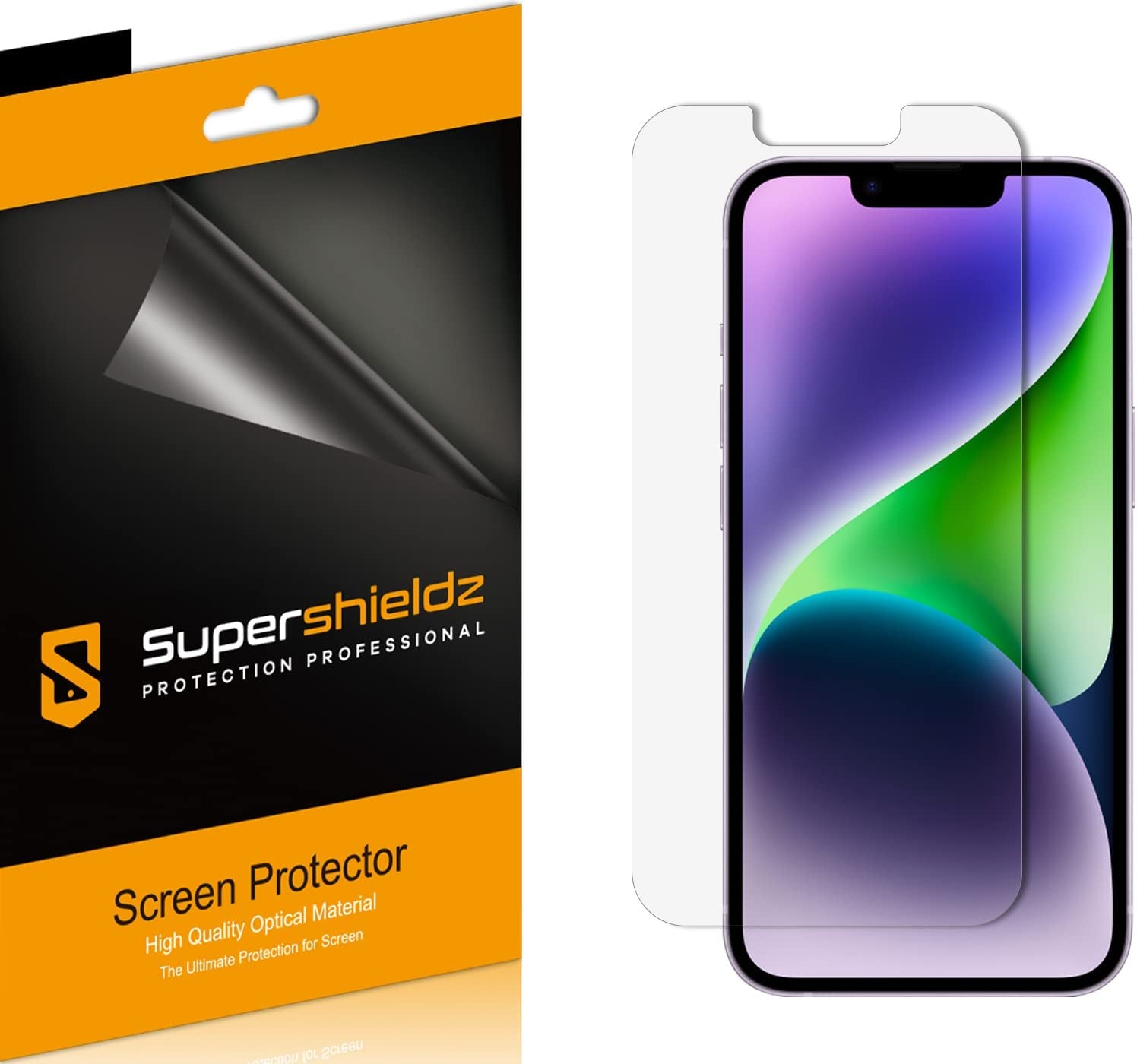 (6 Pack) Supershieldz Designed for Iphone 14 / Iphone 13 / Iphone 13 Pro (6.1 Inch) Screen Protector, High Definition Clear Shield (PET)  Supershieldz   